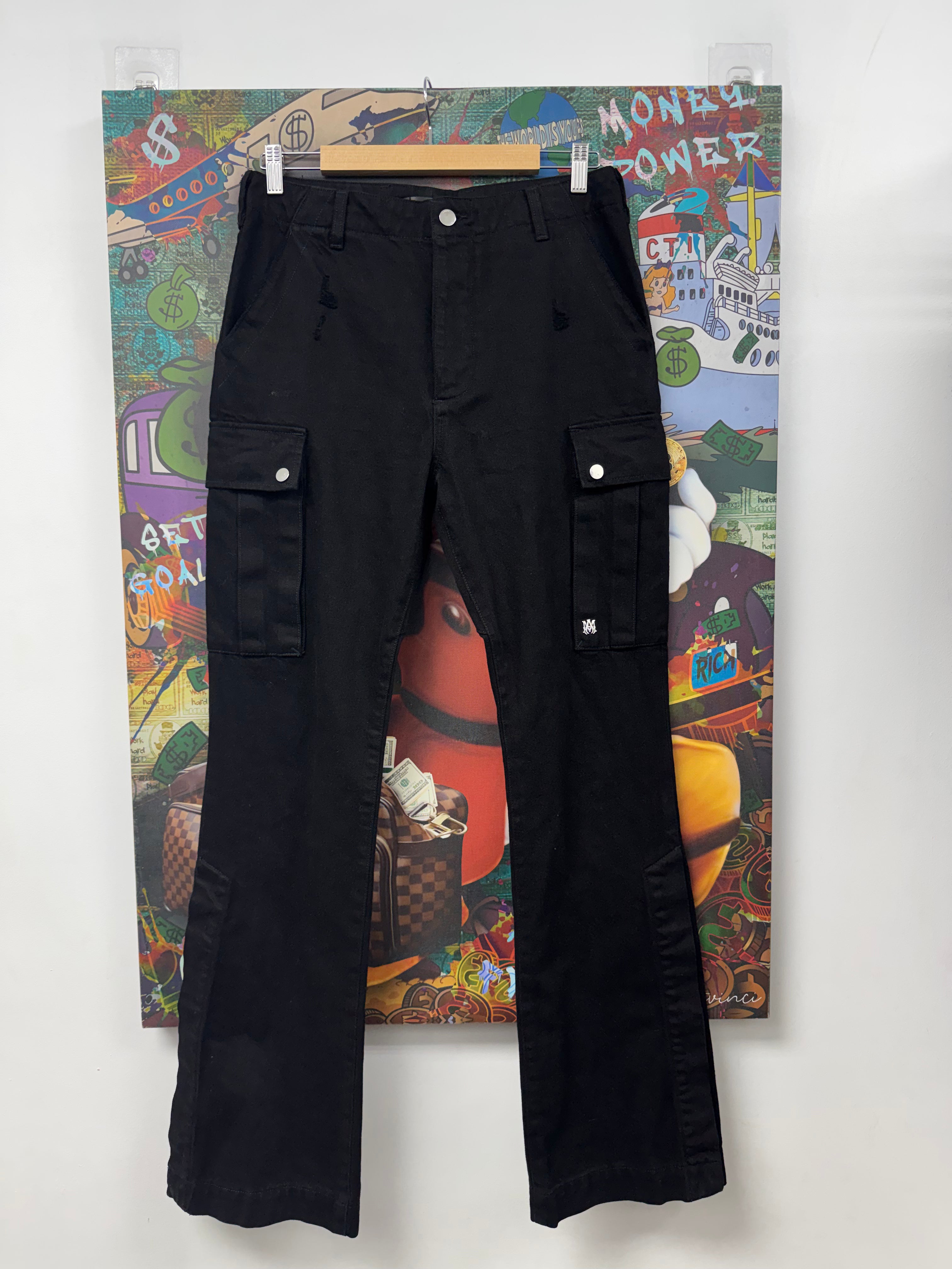 Amiri Black MA Plaque Cargo Pants