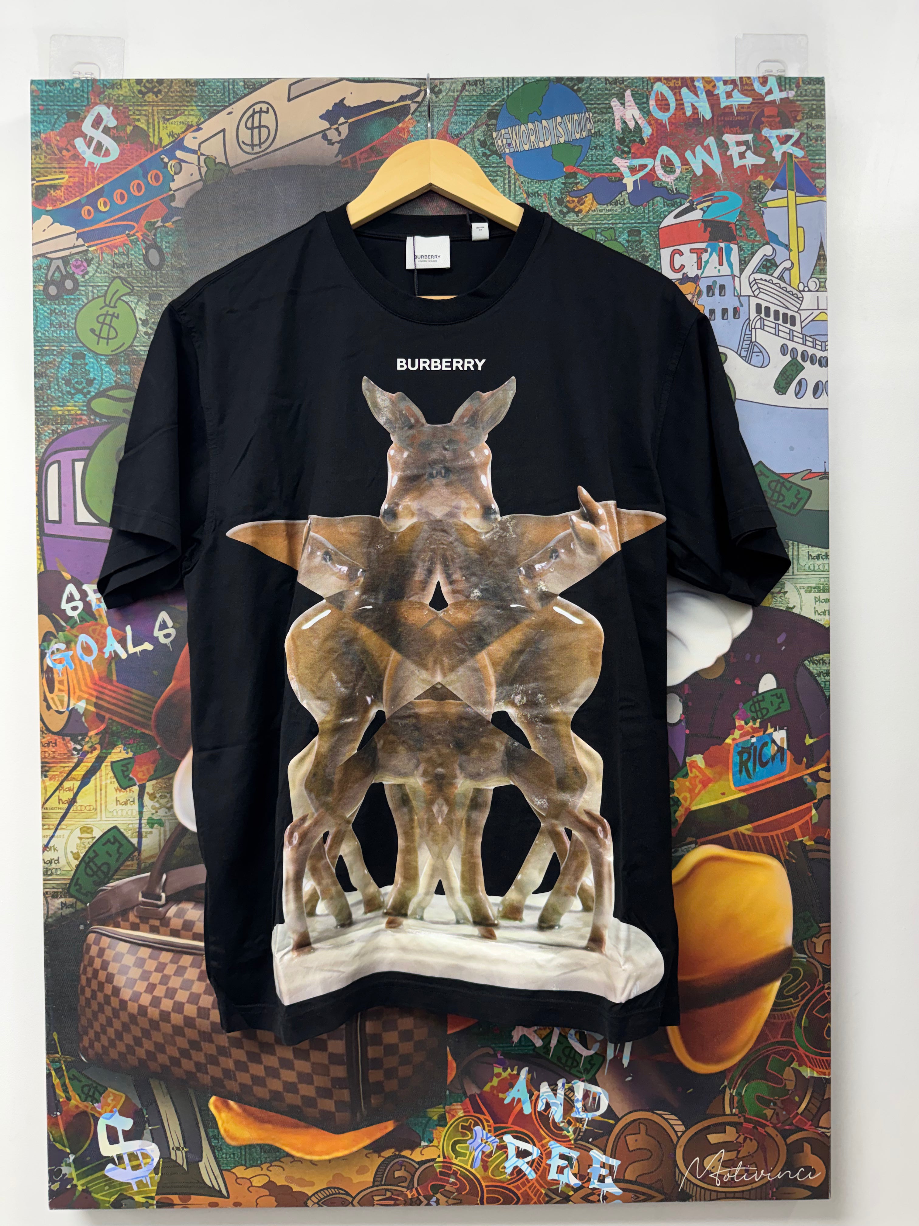 Burberry Black Porcelean Horse Tee