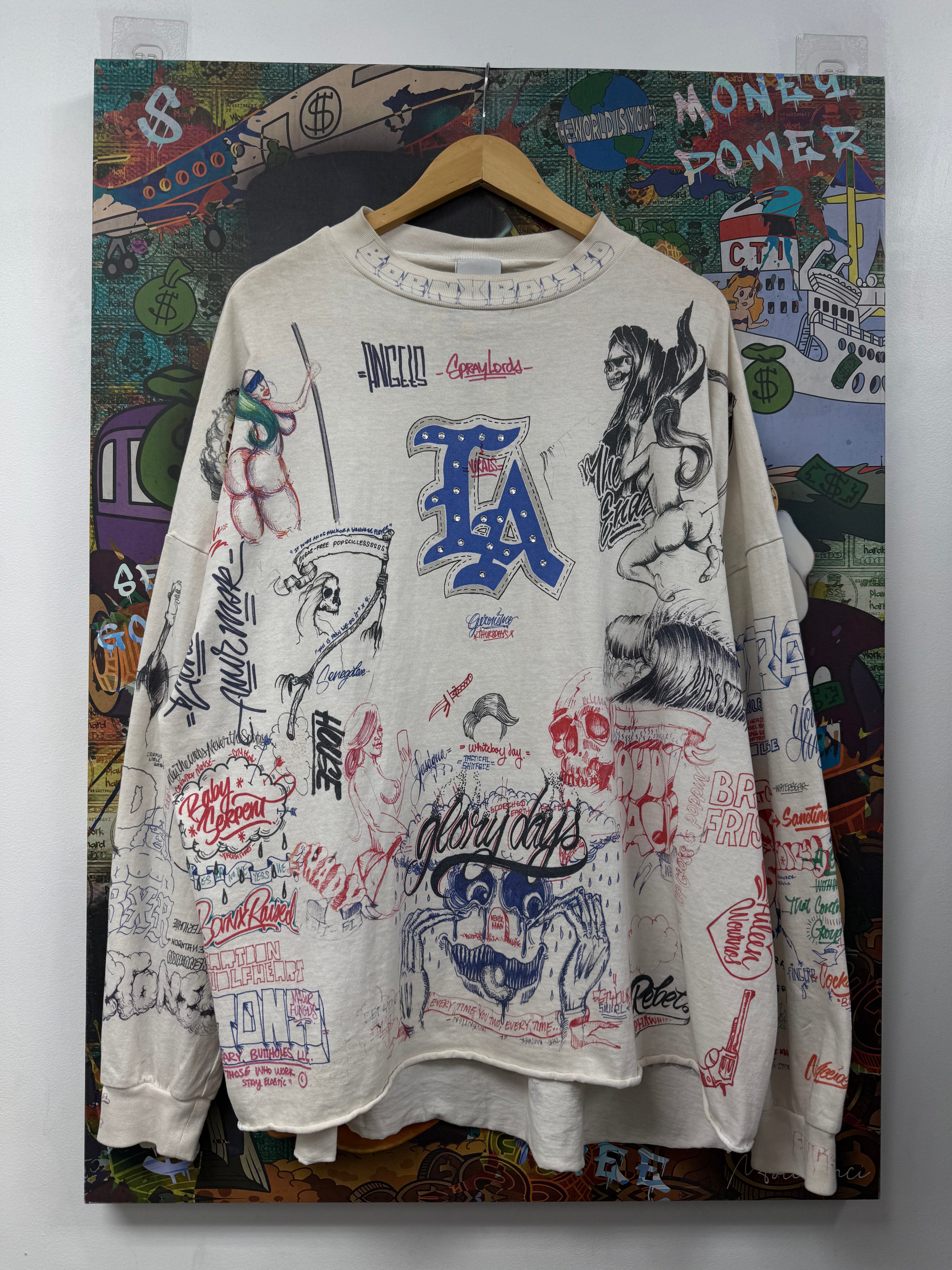 Saint Michael x Born N' Raised LA Rhinestone Long Sleeve