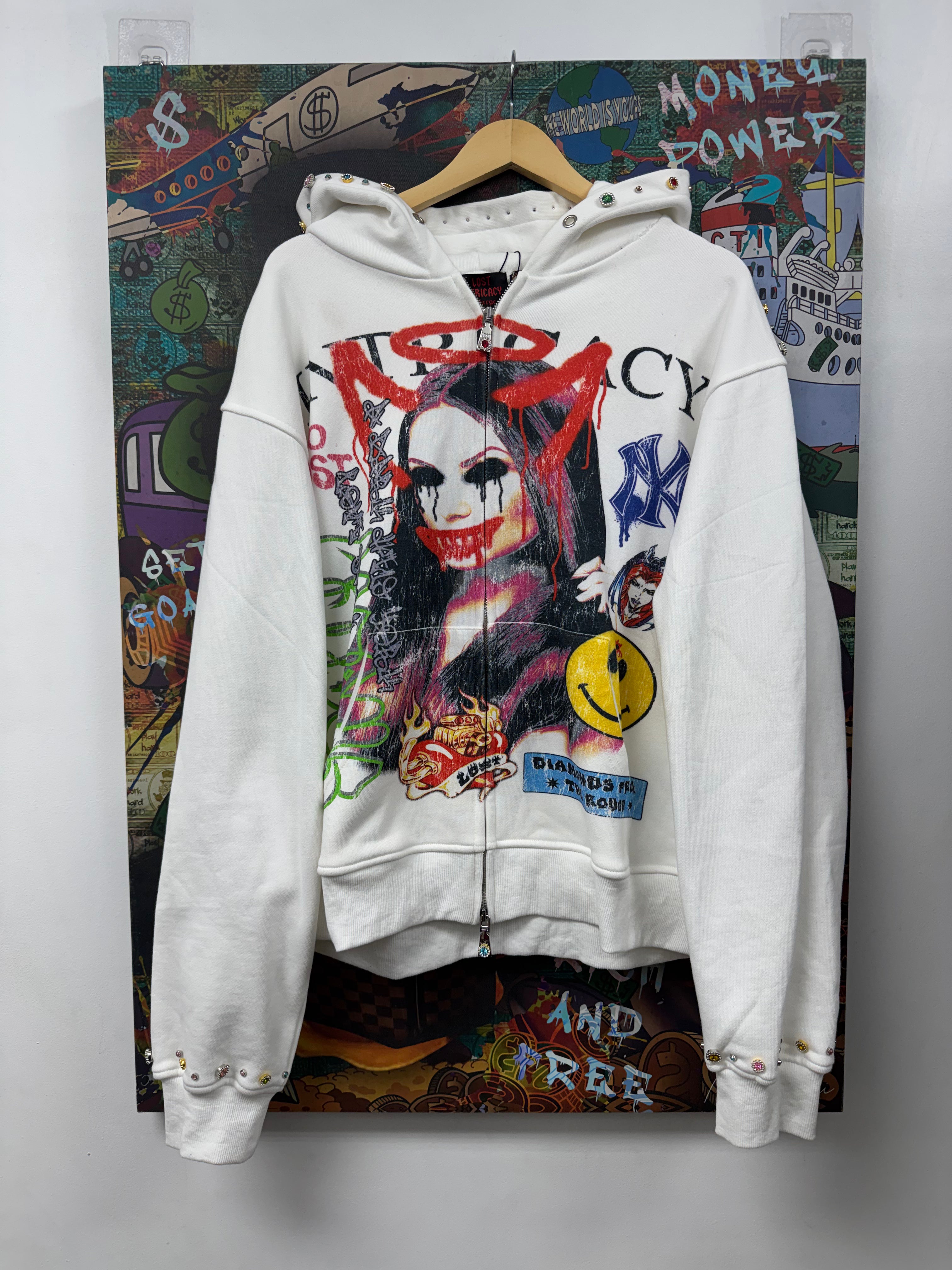 Lost Intricacy White Paper Magazine Zip Up