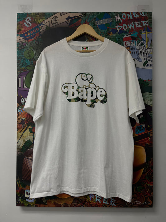 Bape White Camo Baby Milo Tee Used
