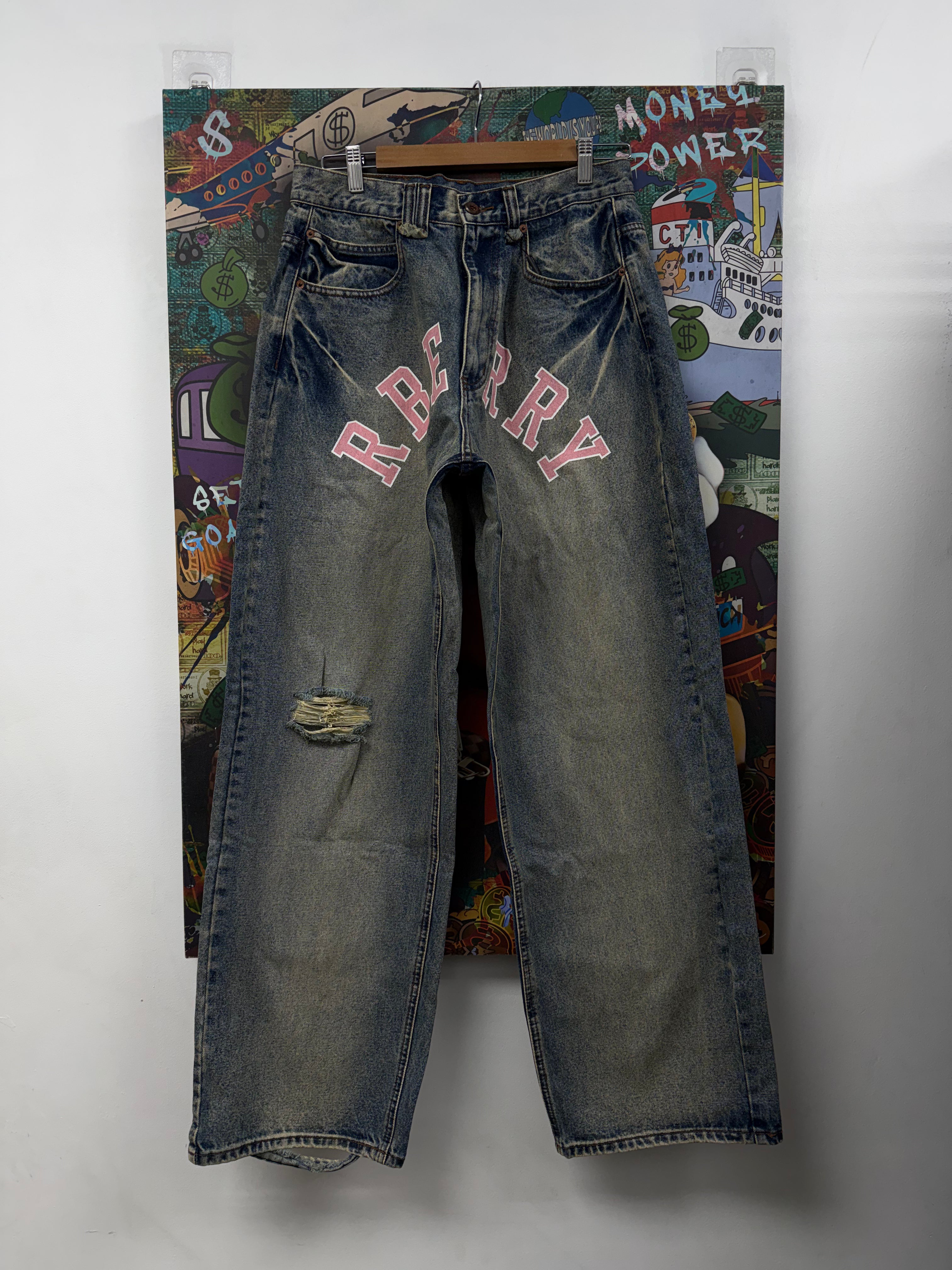 GV Gallery Washed Indigo Pink Jeans