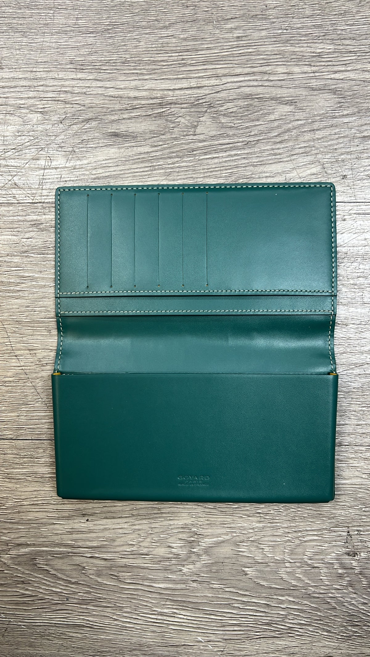 Goyard Green Passport Holder Wallet