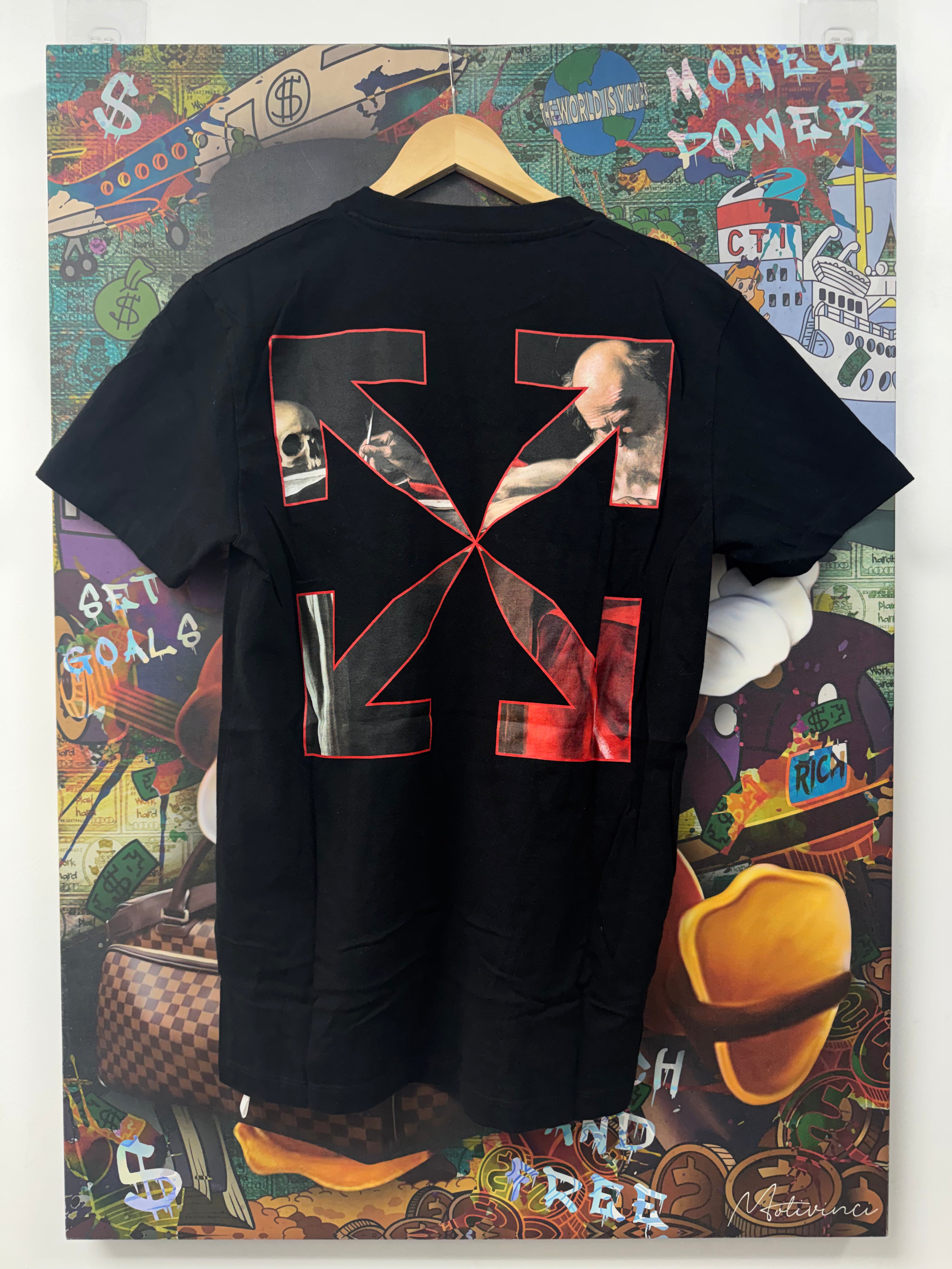 Off White Black Red Carravaggio Arrows Tee
