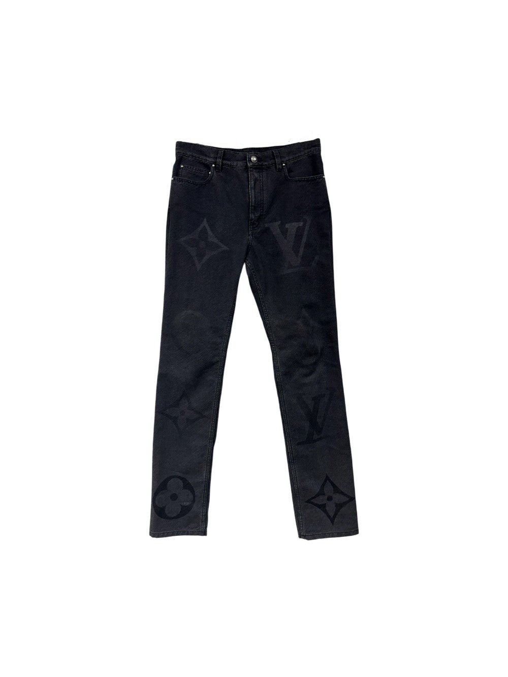 Louis Vuitton Gradient Monogram Black Washed Jeans