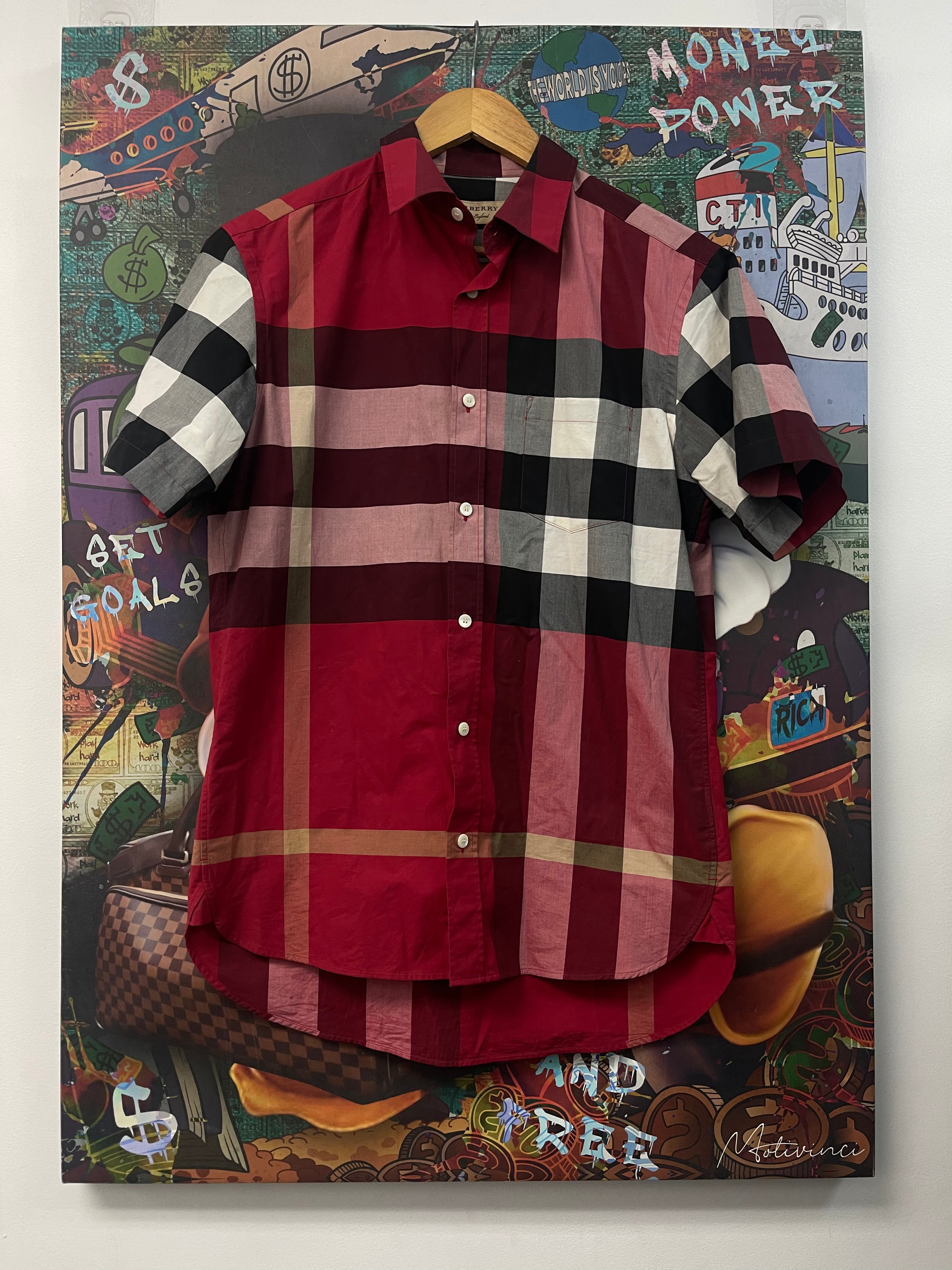 Burberry Red Checkered Button Up