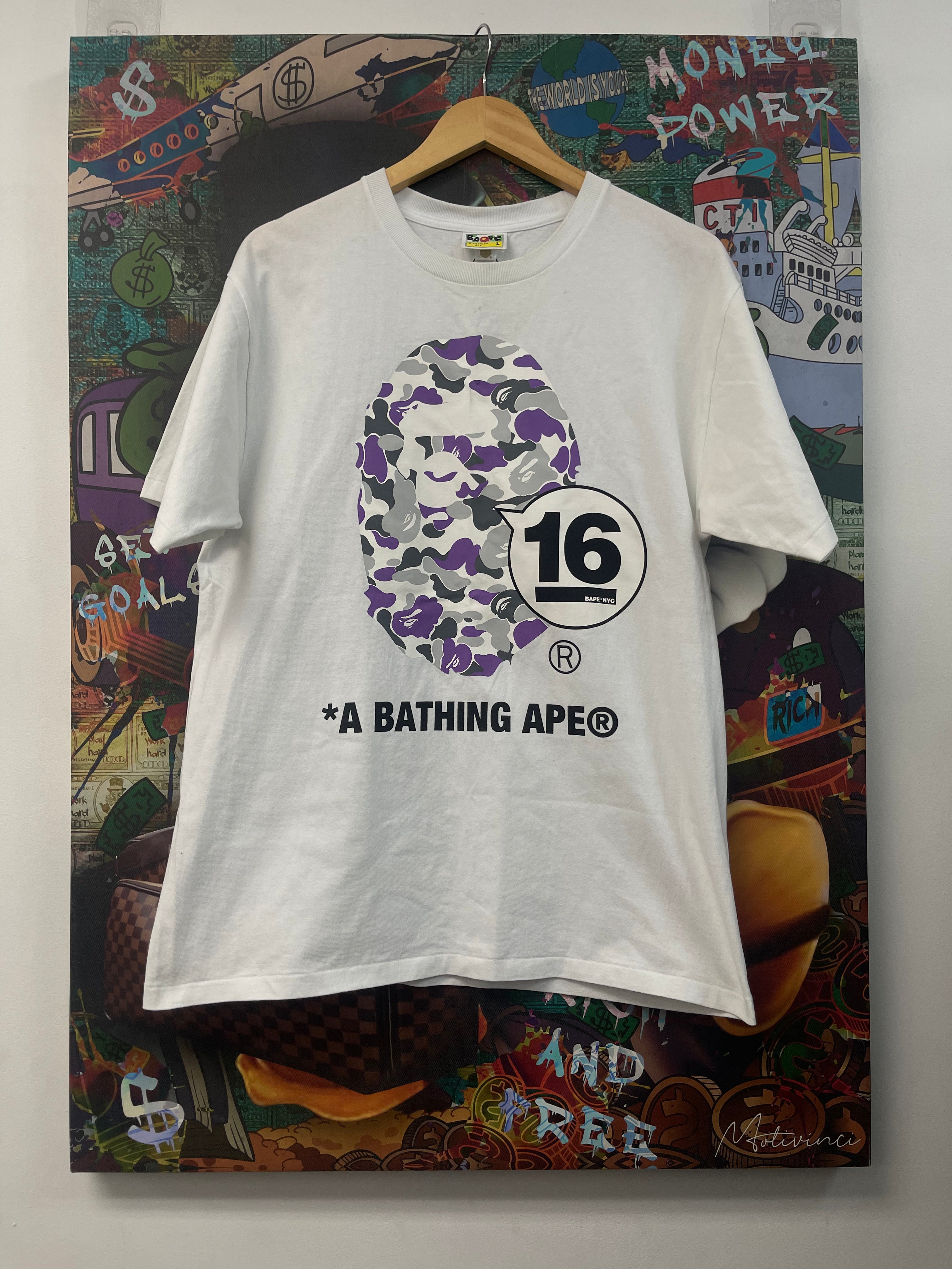 Bape Purple Ape Head Tee