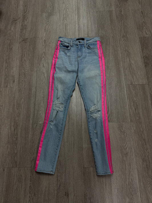 Amiri Light Wash Pink Thrasher Jeans