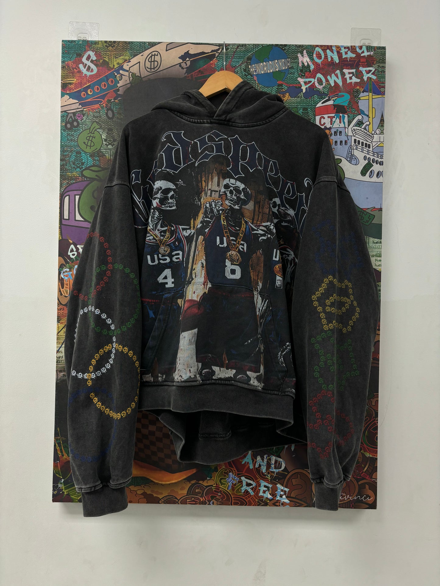 Godspeed Dreamteam Hoodie Black Wash Used XL
