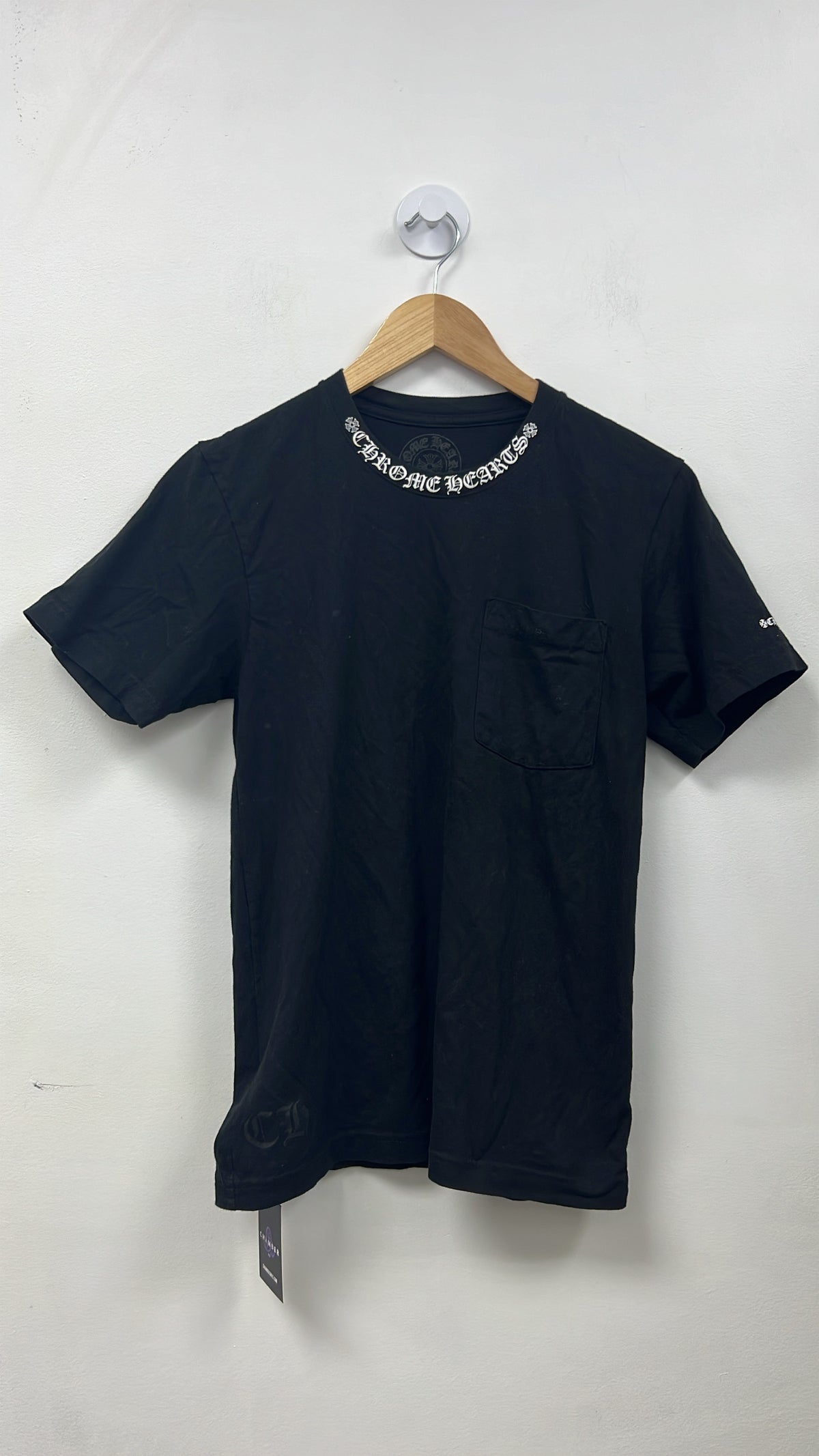 Chrome Hearts Black White Neck Logo Tee