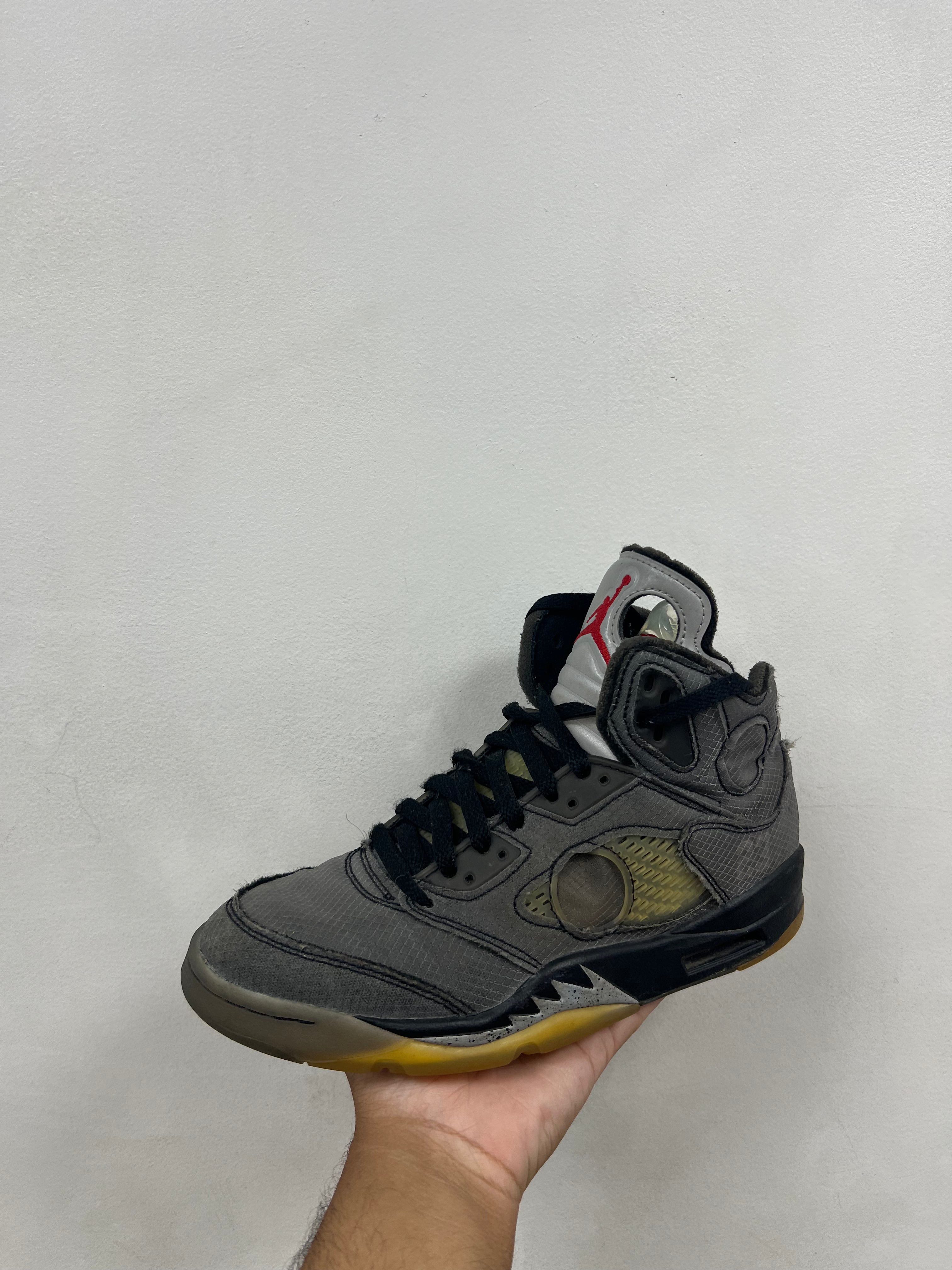 Jordan 5 Off White Muslin Sneakers