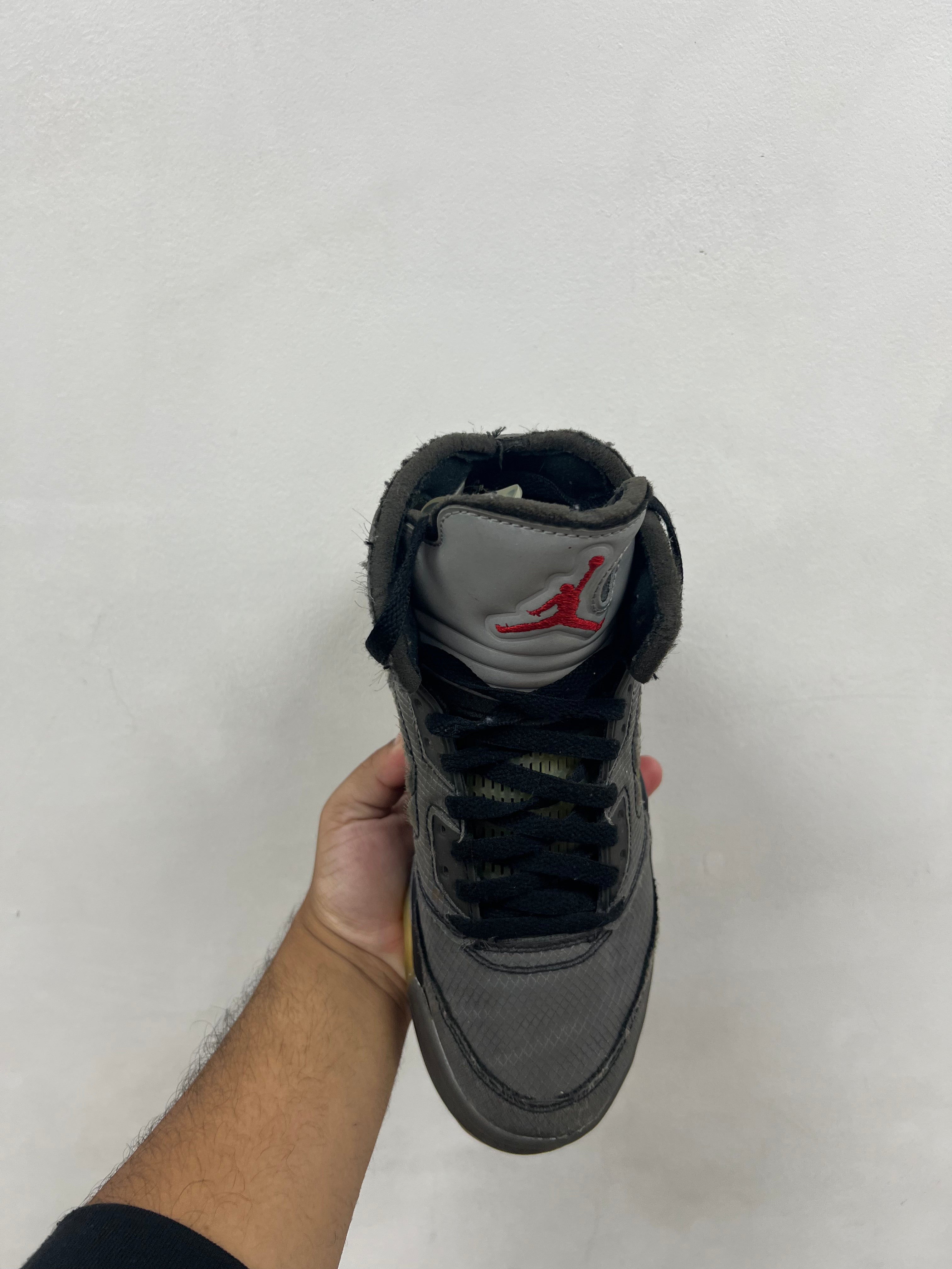 Jordan 5 Off White Muslin Sneakers
