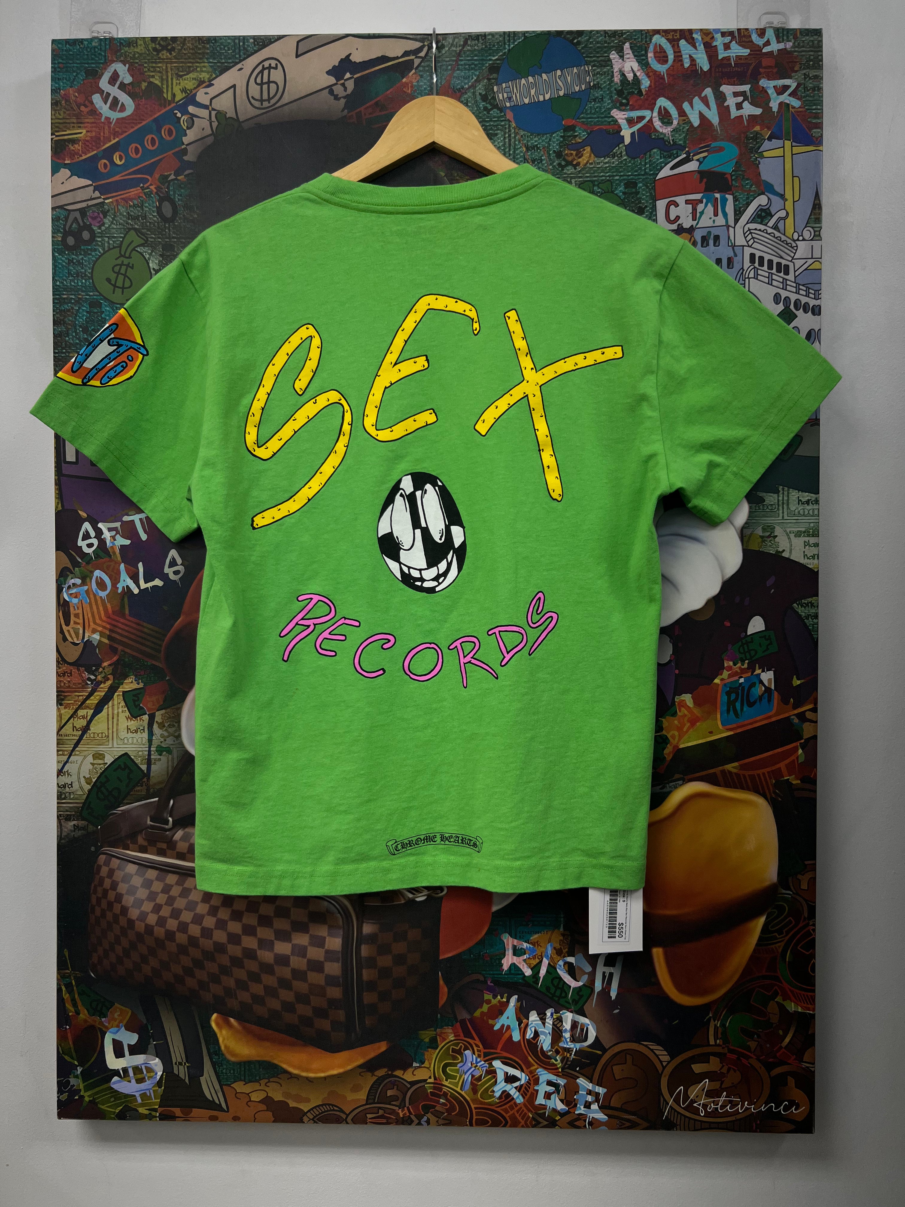 Chrome Hearts Matty Boy Sex Records Neon Green Tee