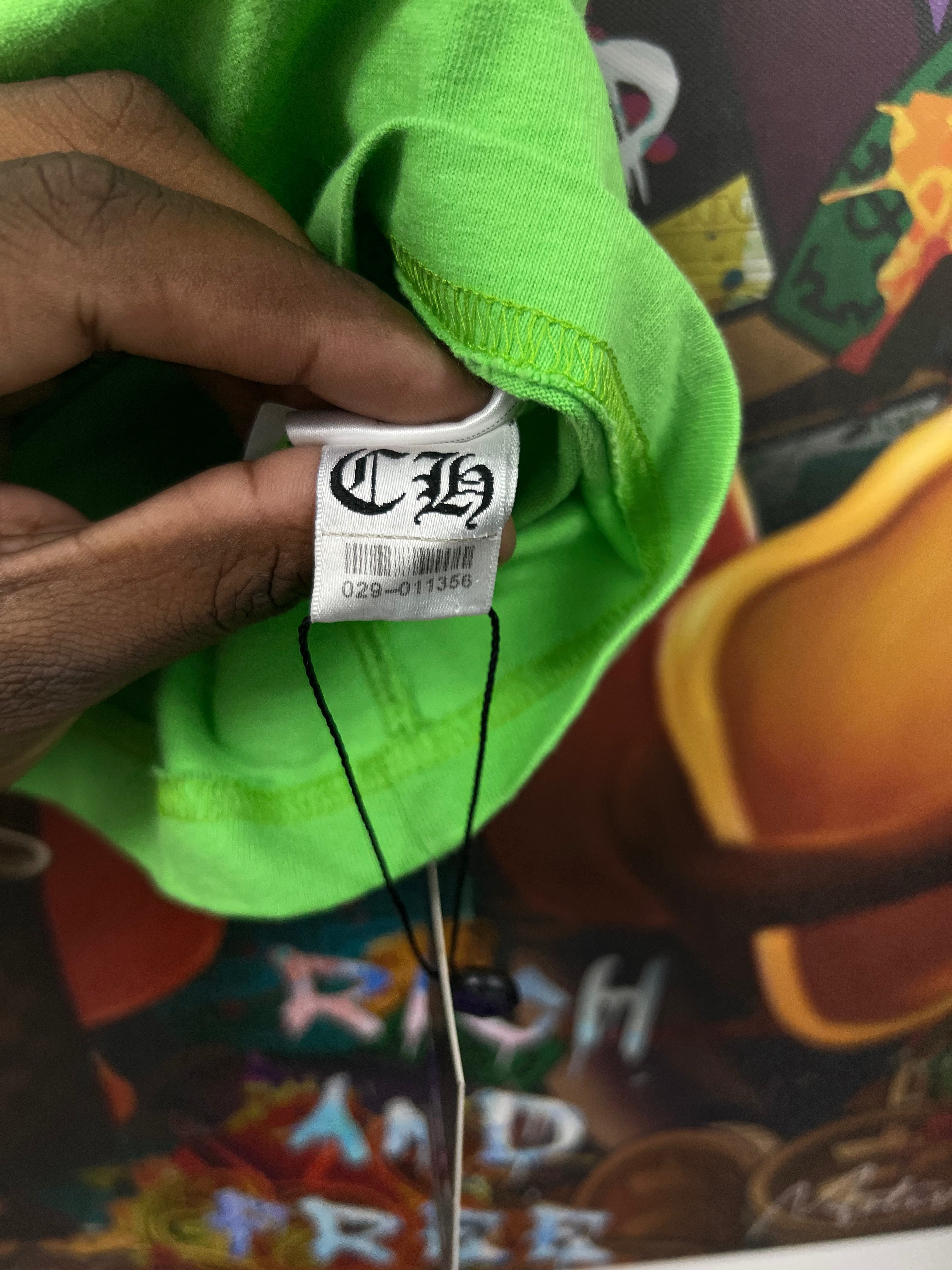 Chrome Hearts Matty Boy Sex Records Neon Green Tee