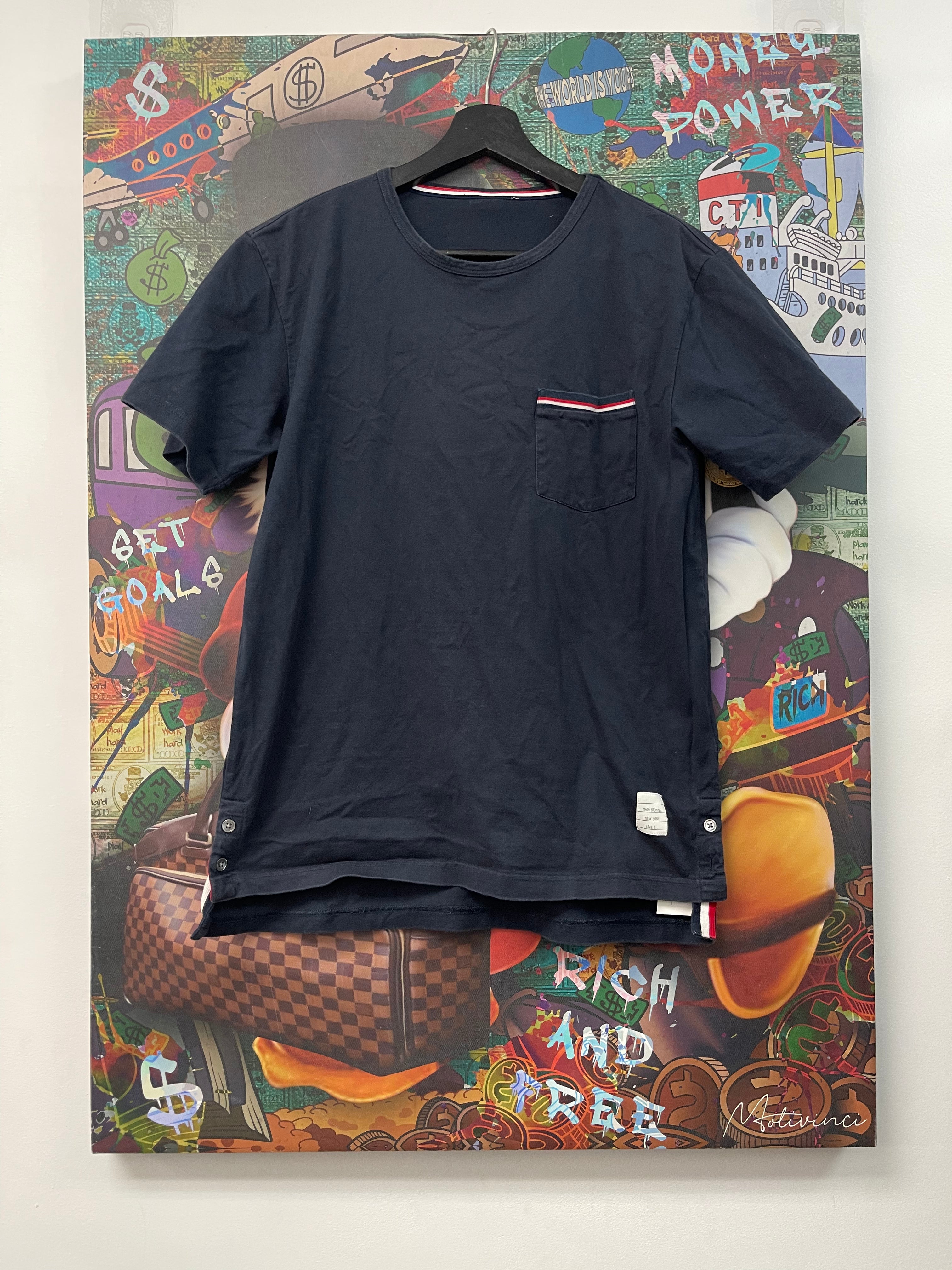 Thom Browne Navy Stripe (2) Tee