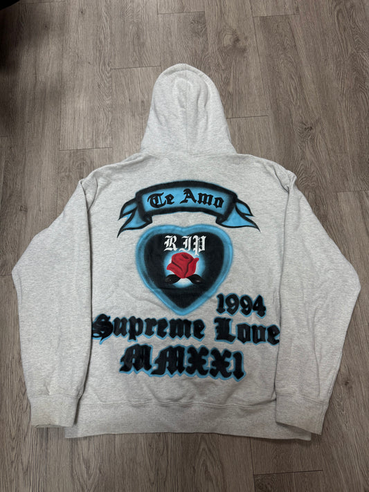 Supreme Te Amo Grey Hoodie