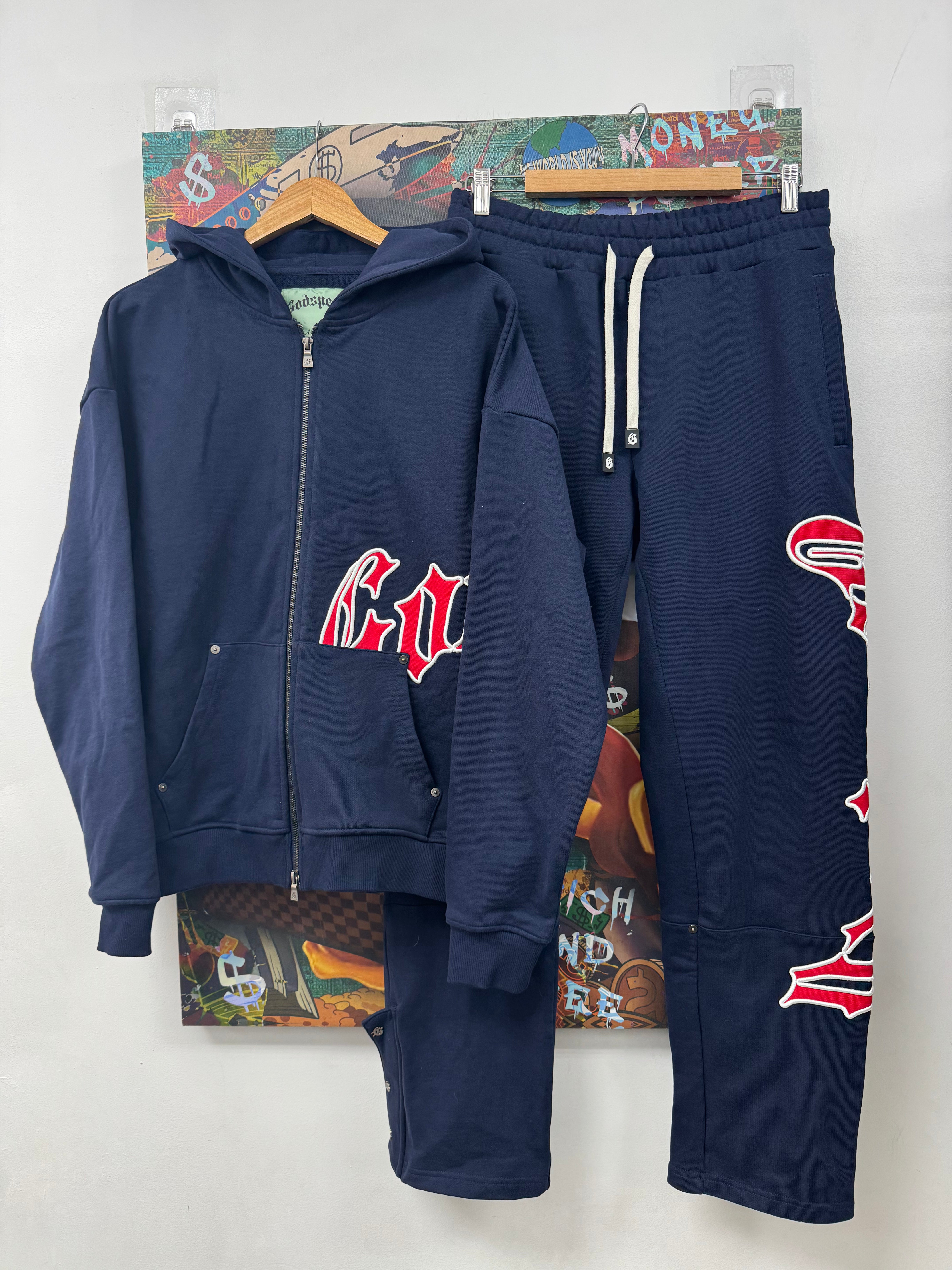 Godspeed Navy Red Sweatsuit