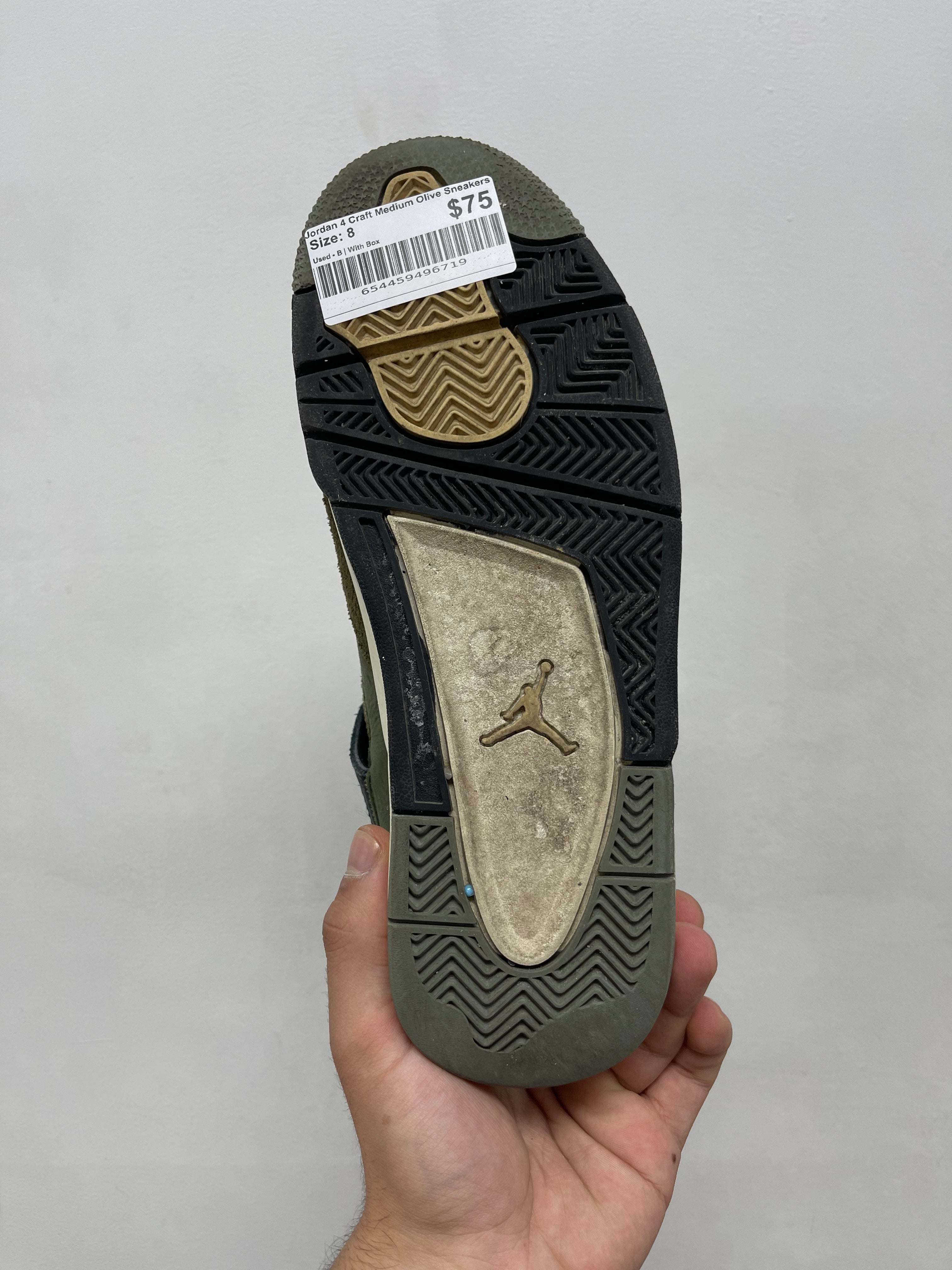 Jordan 4 Craft Medium Olive Sneakers