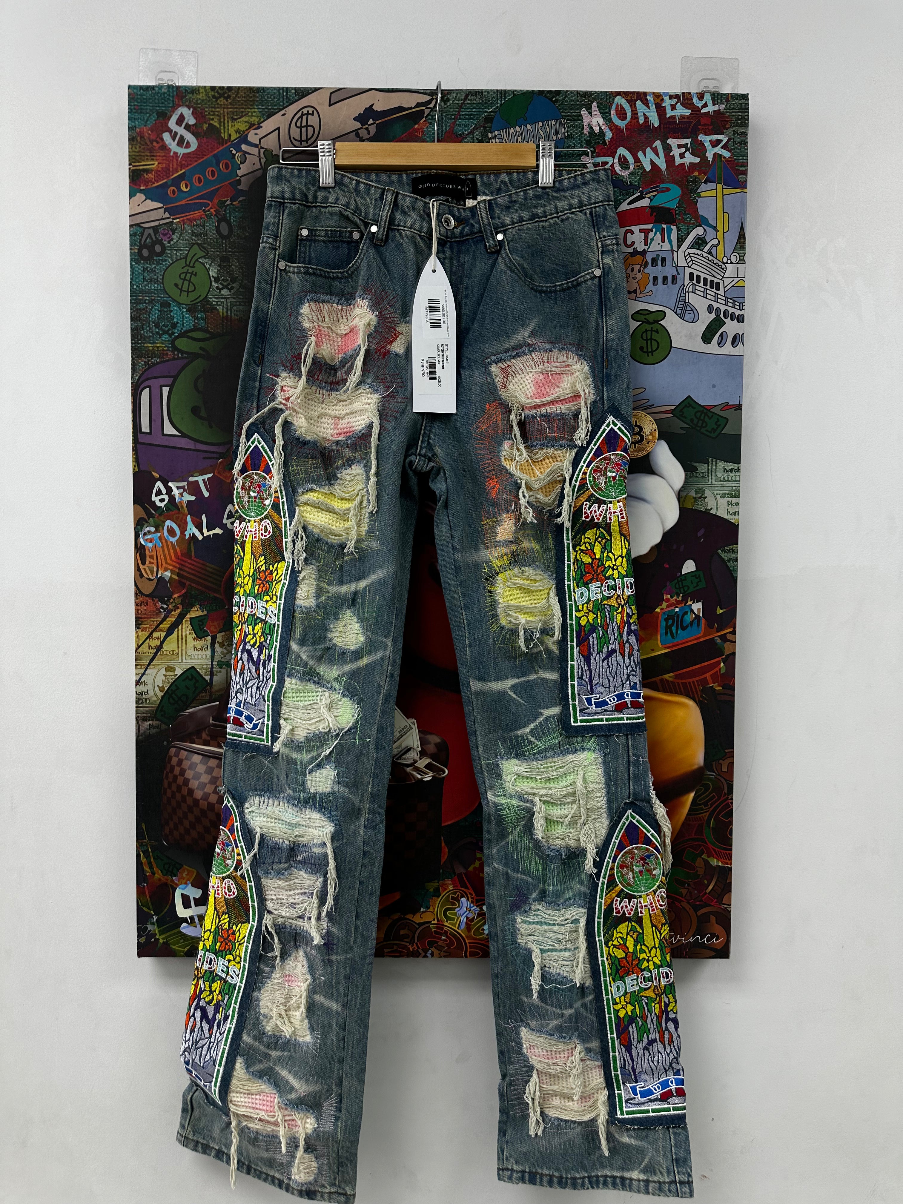 WDW Roygbiv Fusion Denim Stained Glass Multi (30-40) New