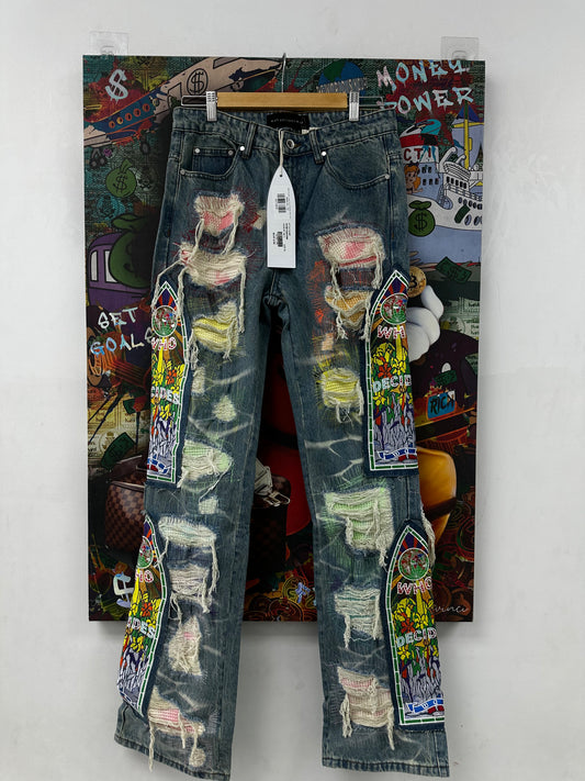 WDW Roygbiv Fusion Denim Stained Glass Multi (30-40) New