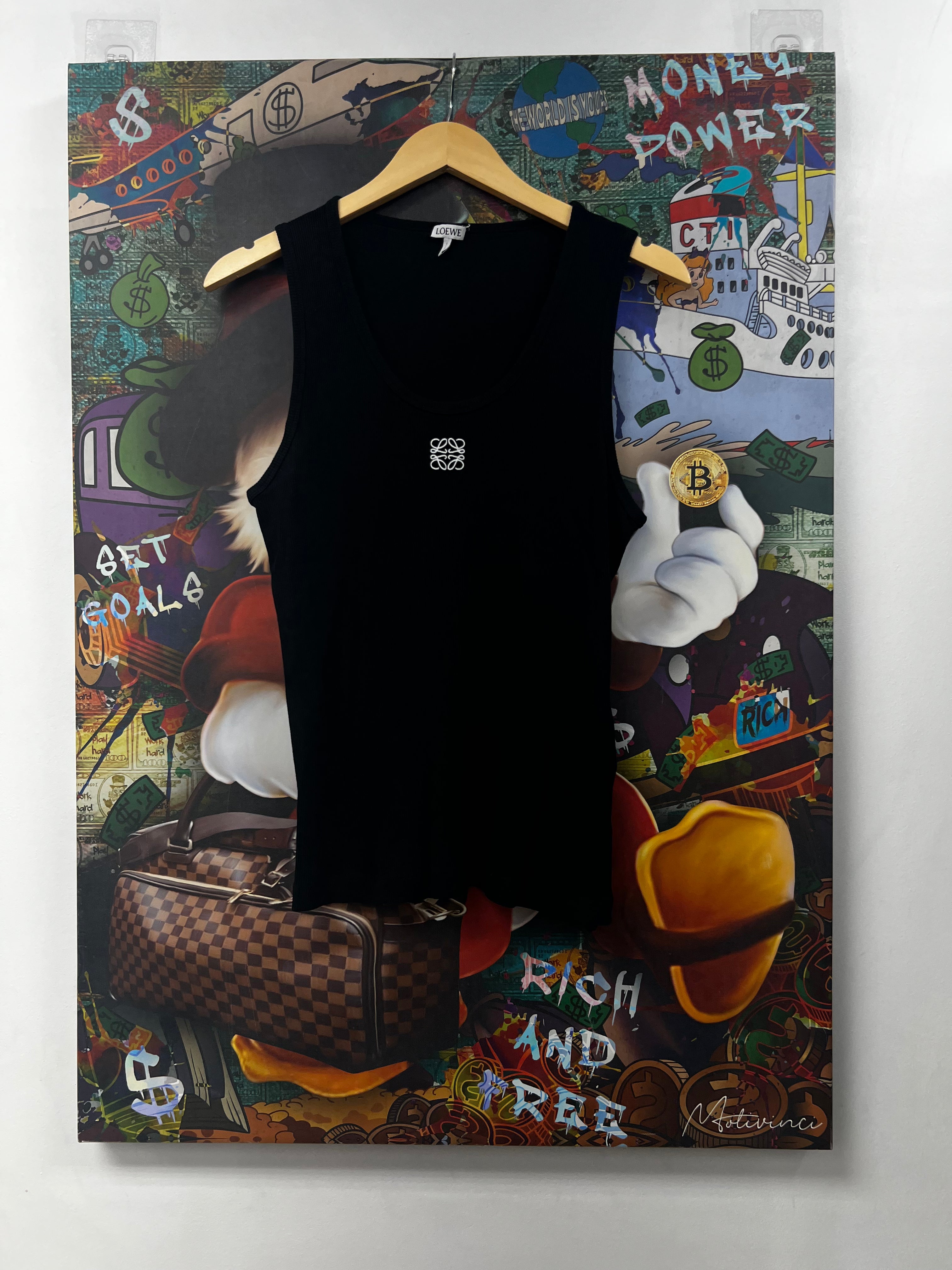 Loewe Black Chest Logo Tank Top