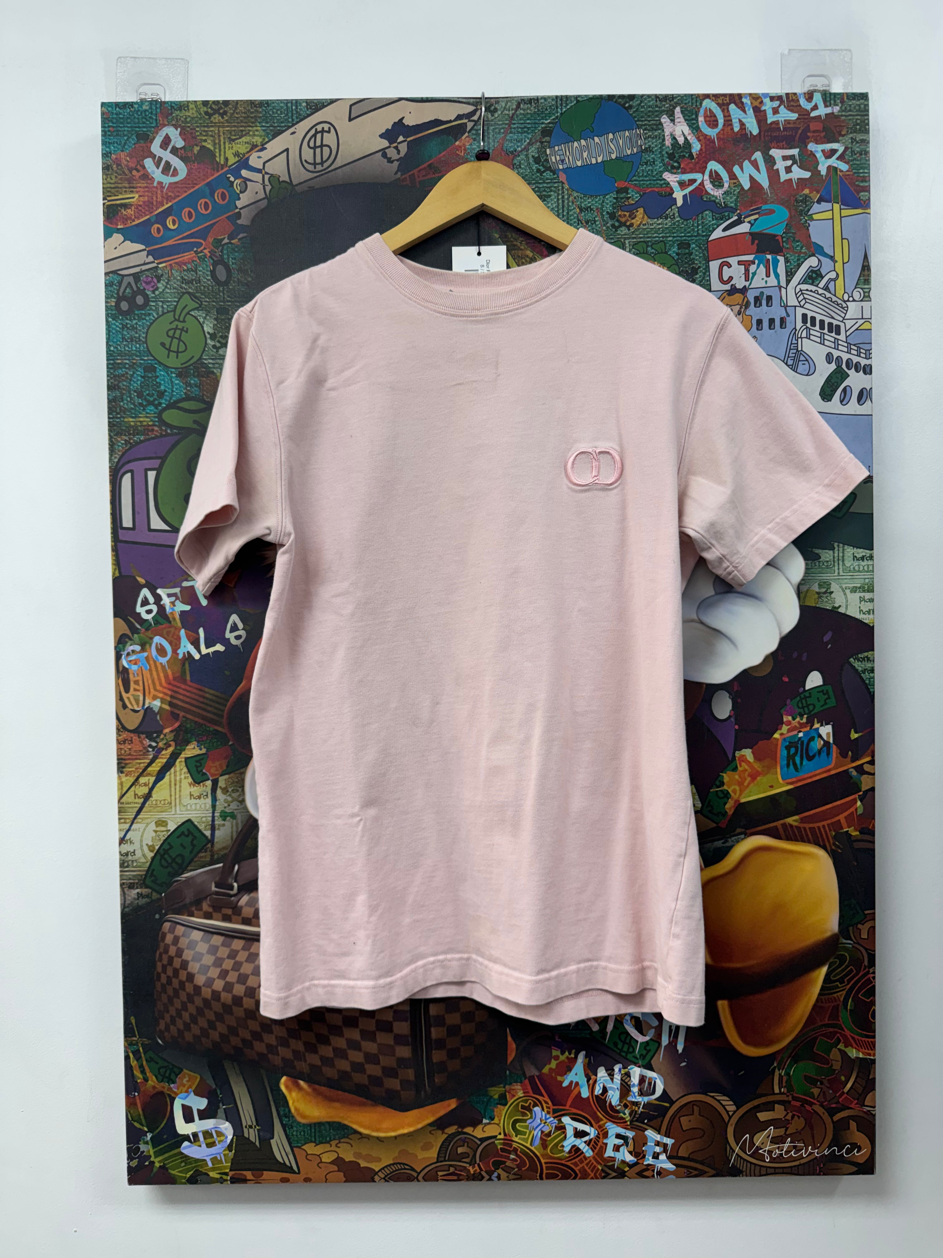 Dior Pink CD Icon Logo Tee