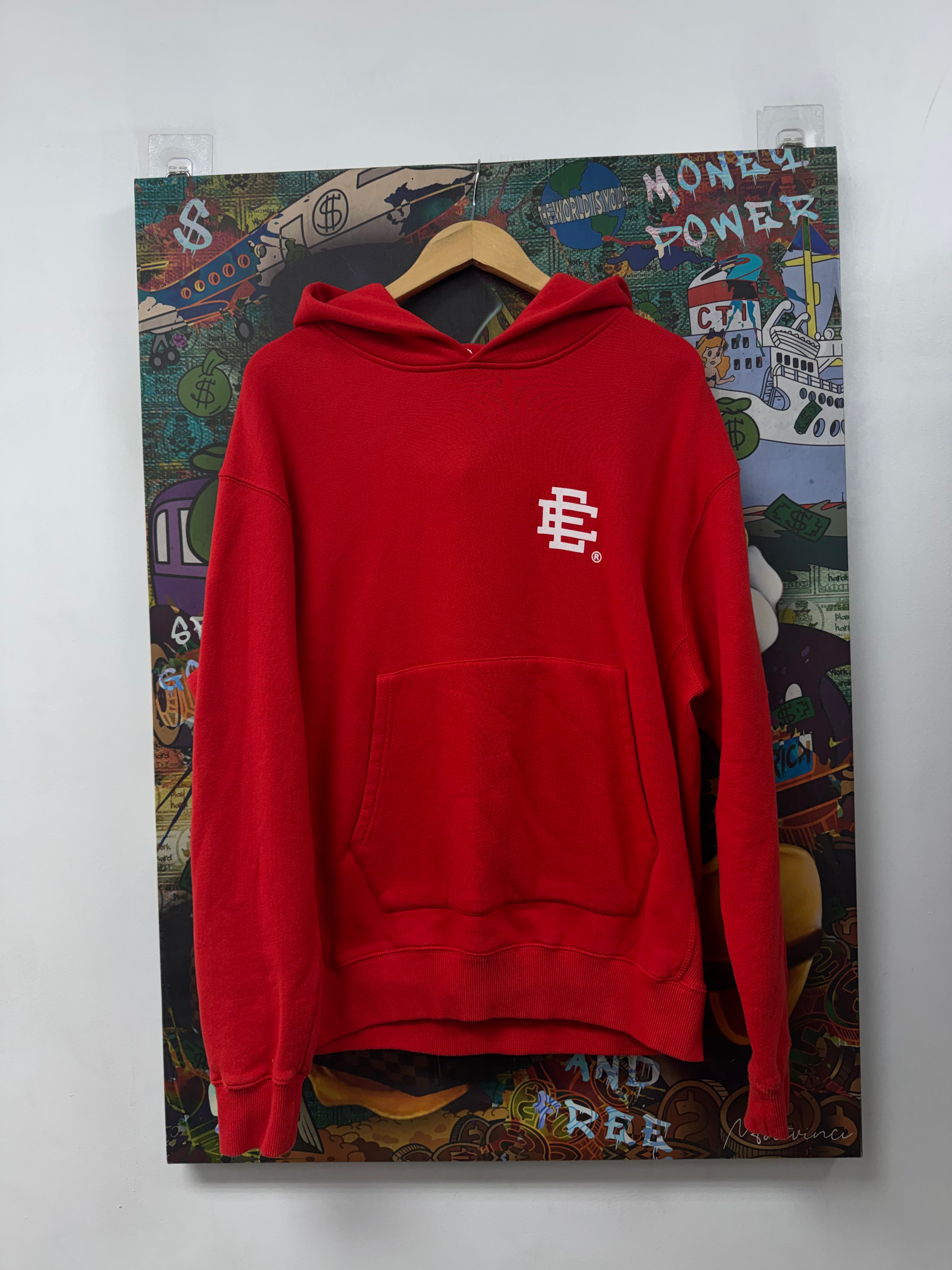 Eric Emanuel Red White Logo Hoodie