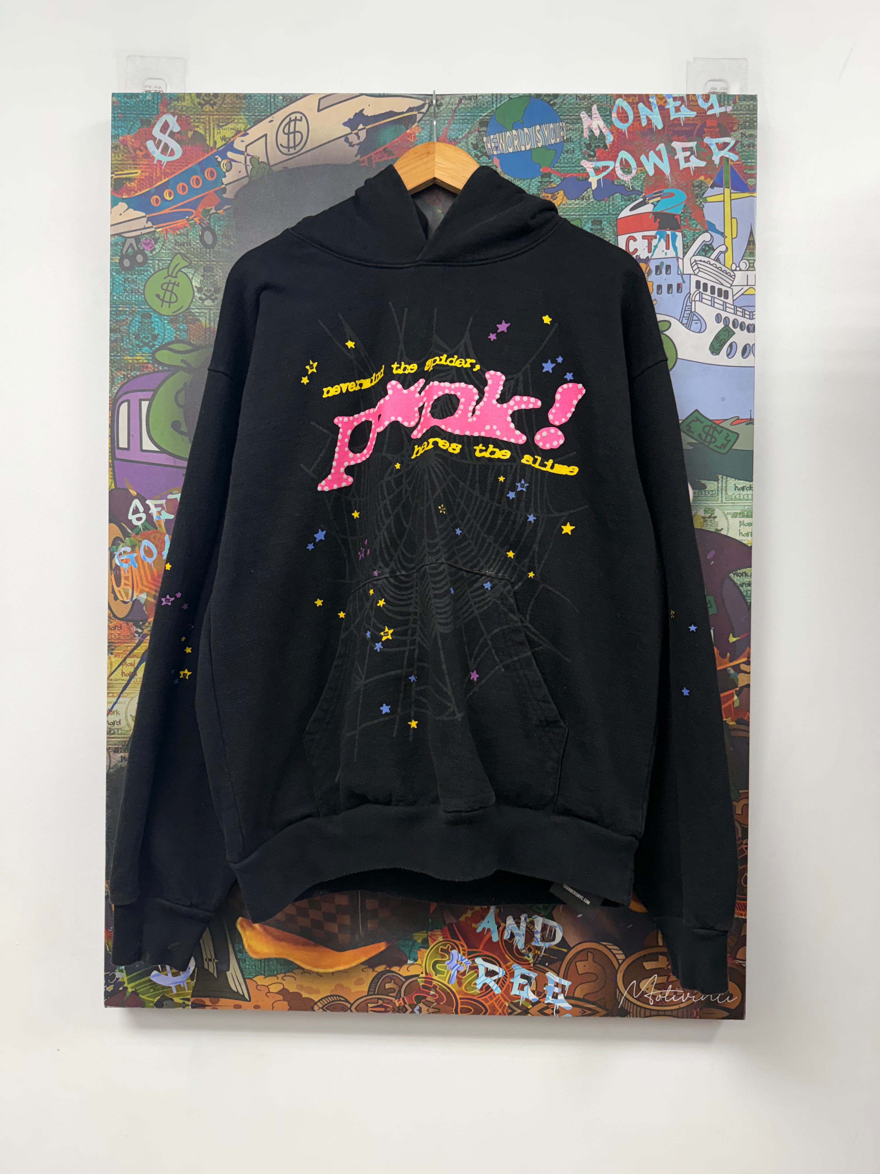 Sp5der Black P*nk Hoodie