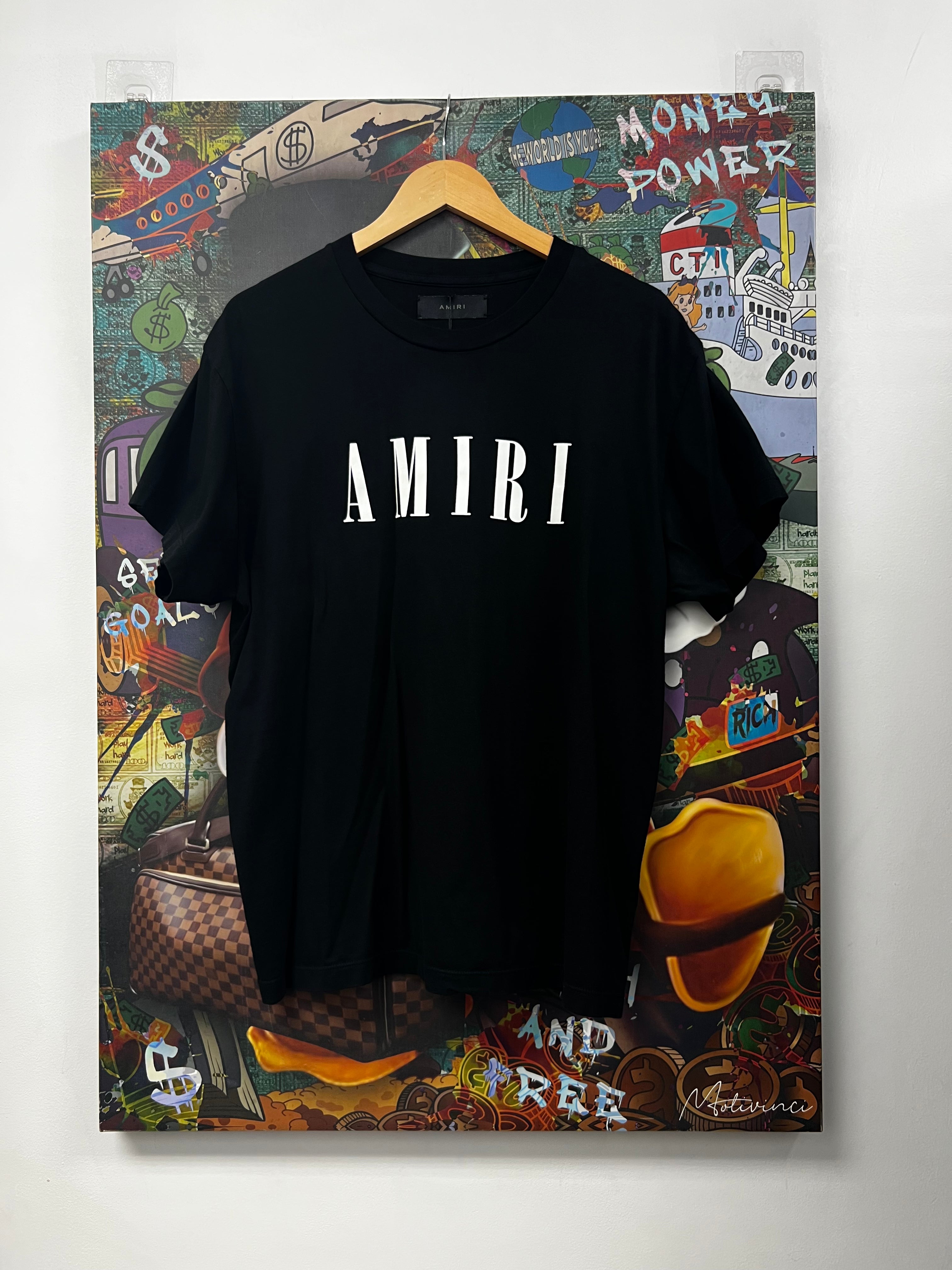 Amiri Black White Core Logo Tee