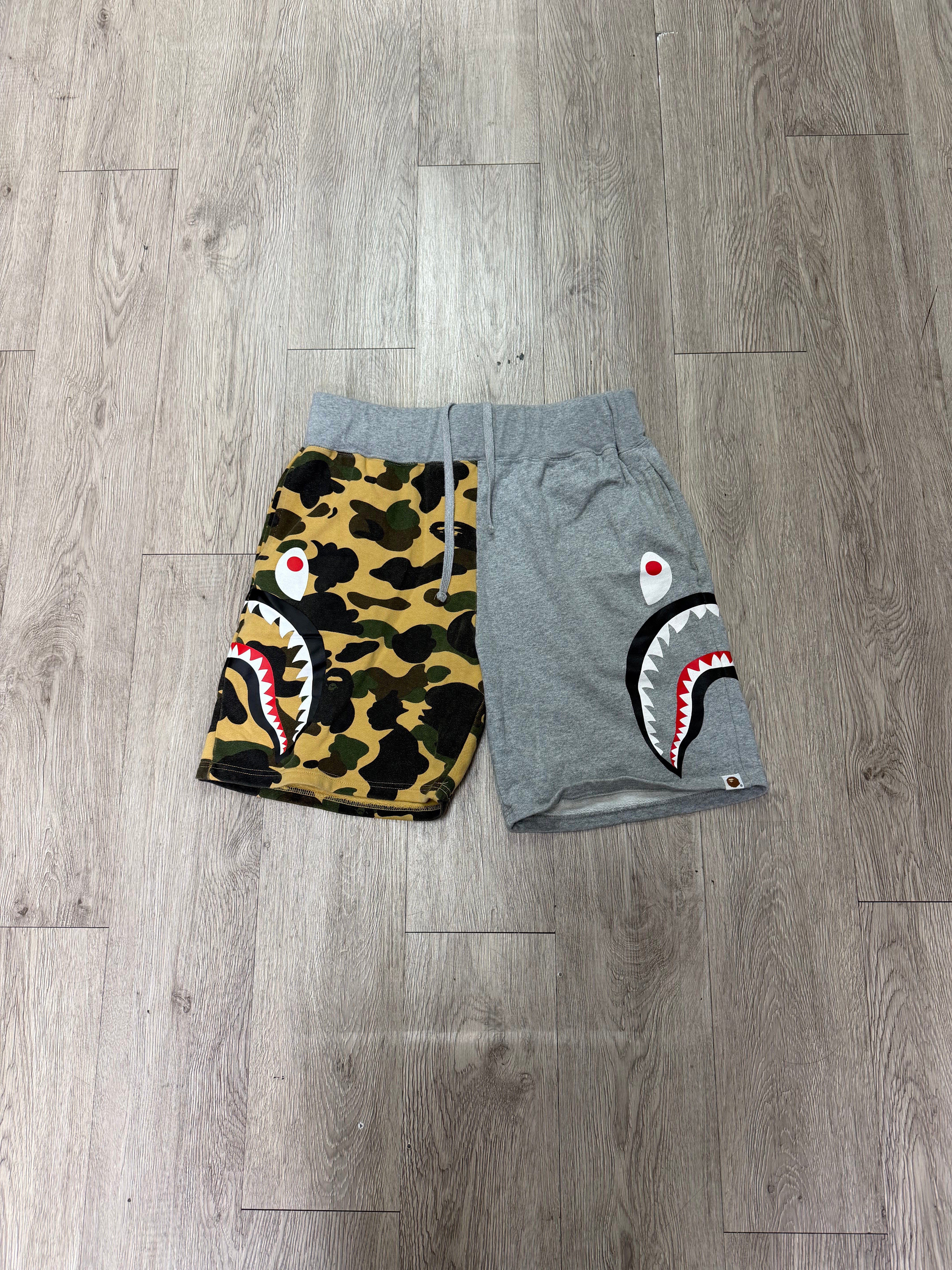 Bape Camo Grey Shark Shorts