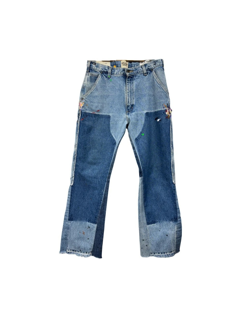 Gallery Dept Carhartt Flared Paint Splatter Blue Jeans