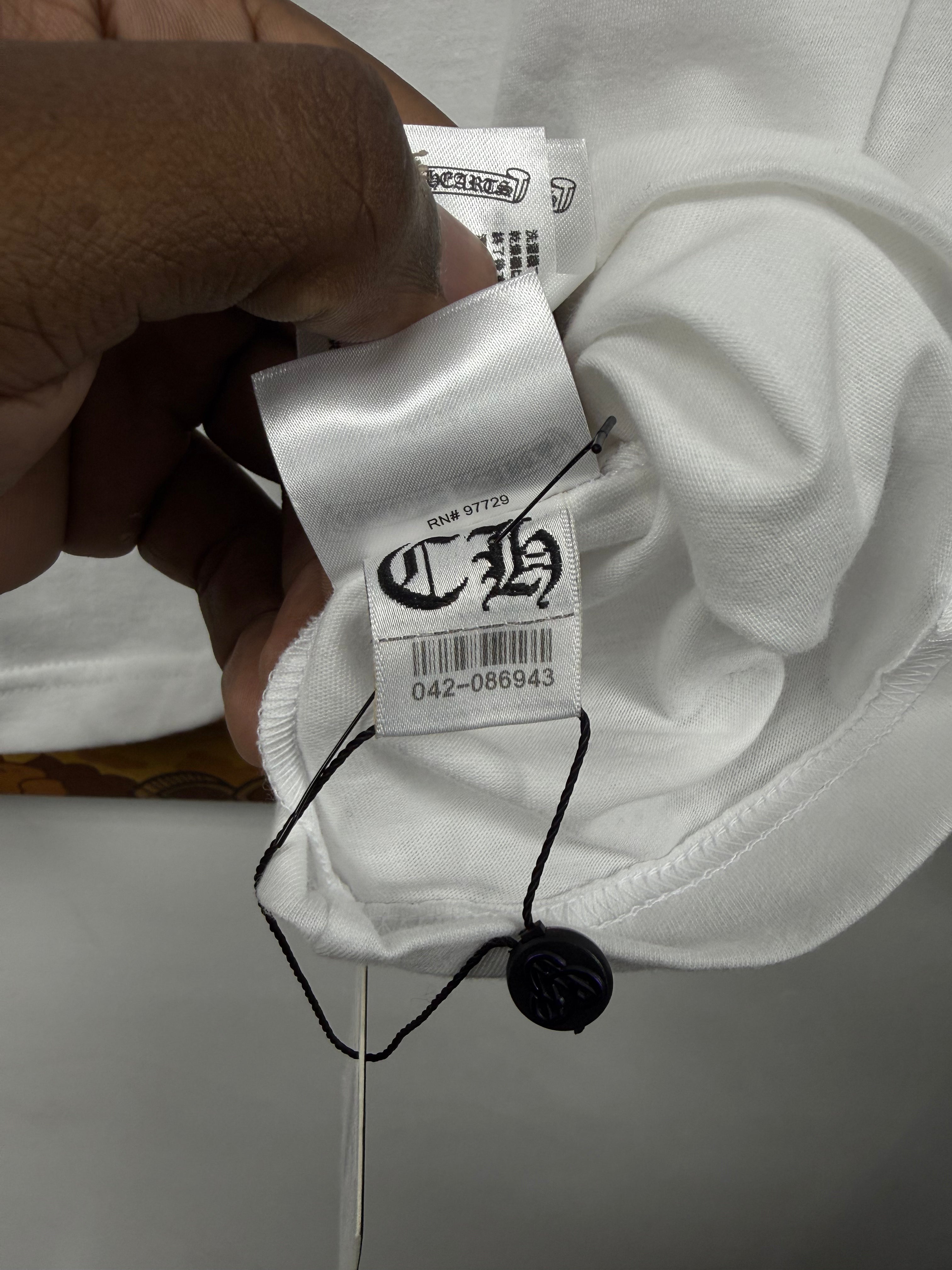 Chrome  Hearts White USA Shoulder Logo Long Sleeve