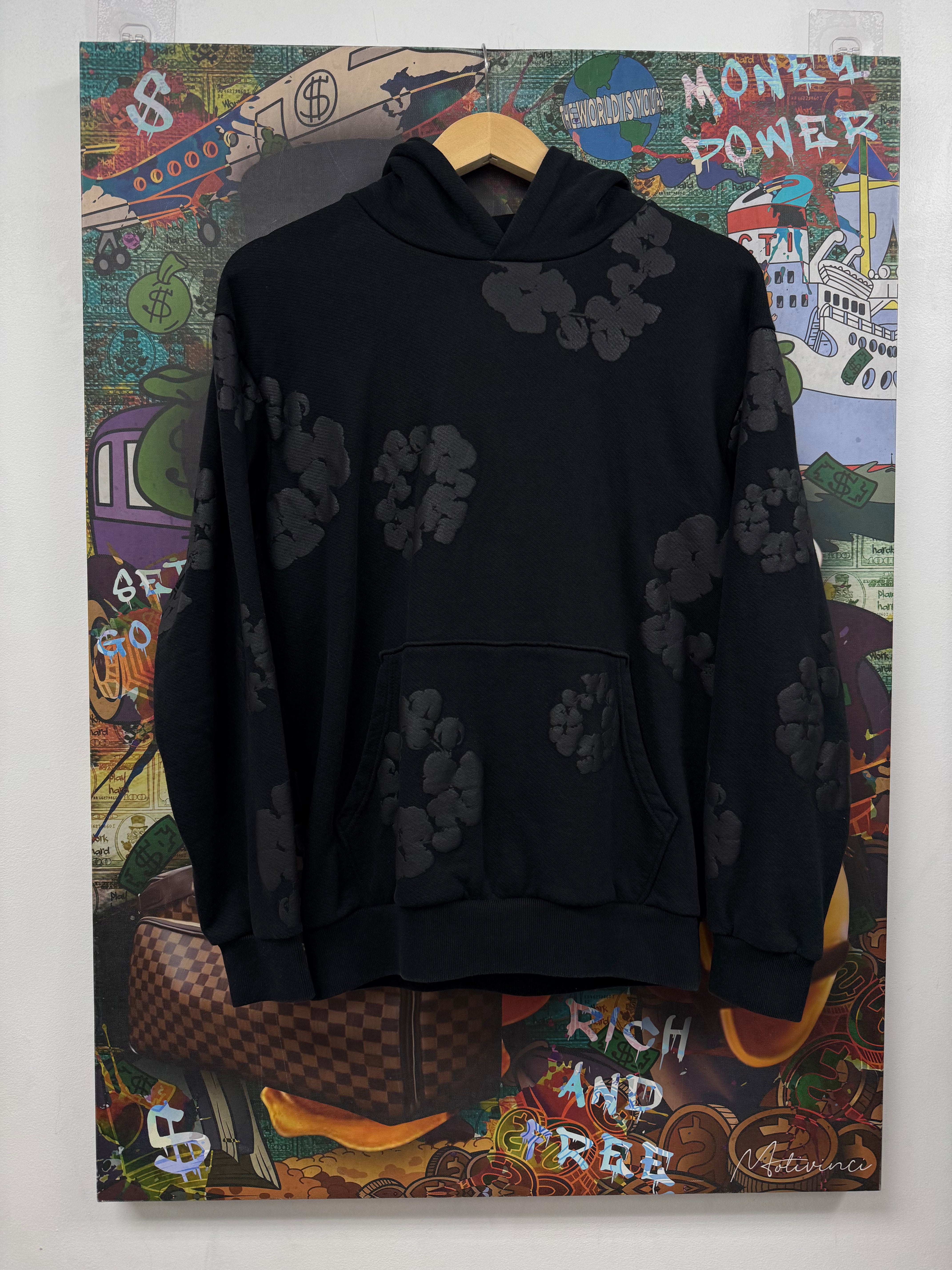 Denim Tears Black Mono Hoodie