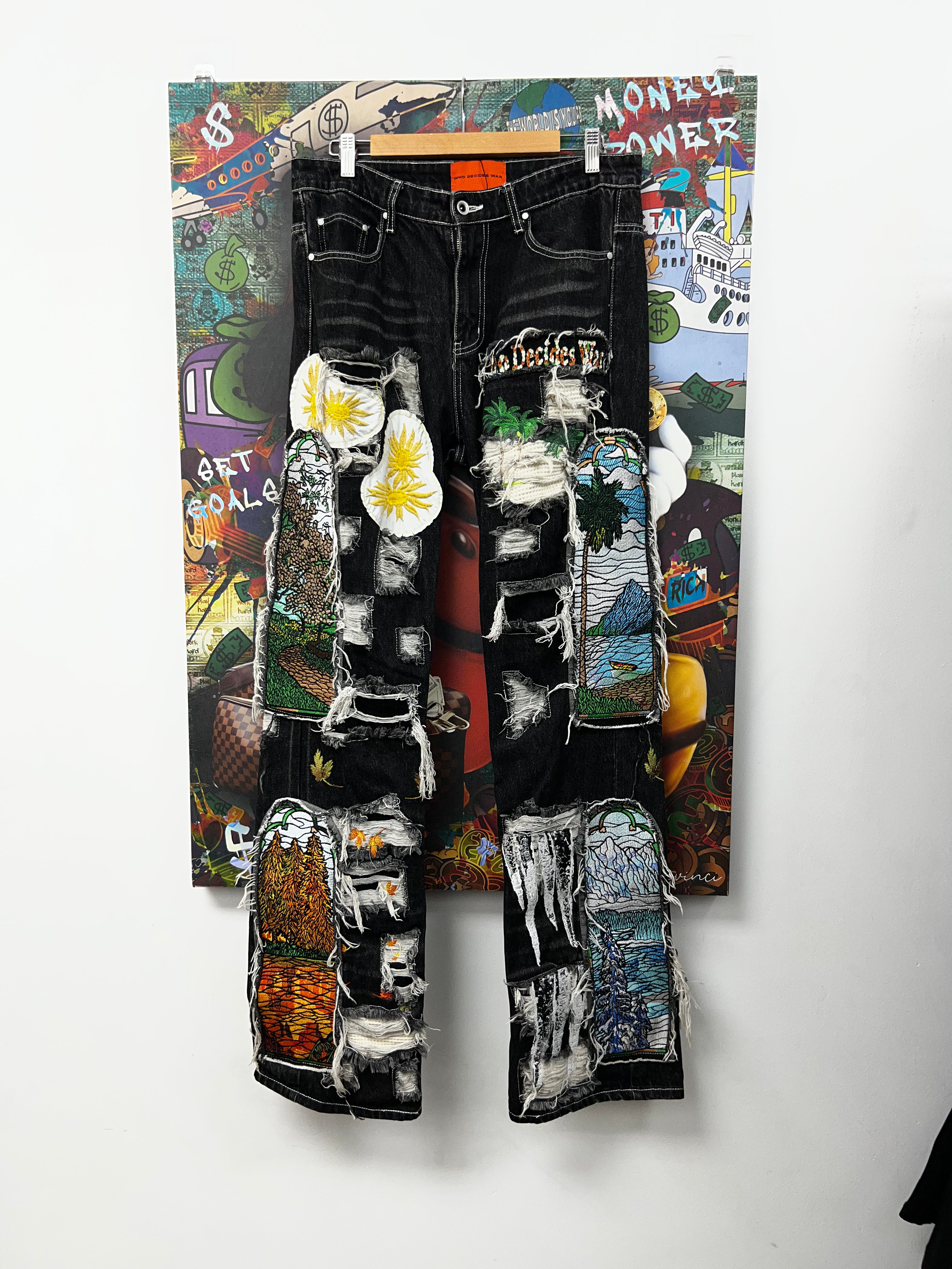 Who Decides War Black Four Seasons Denim Jeans