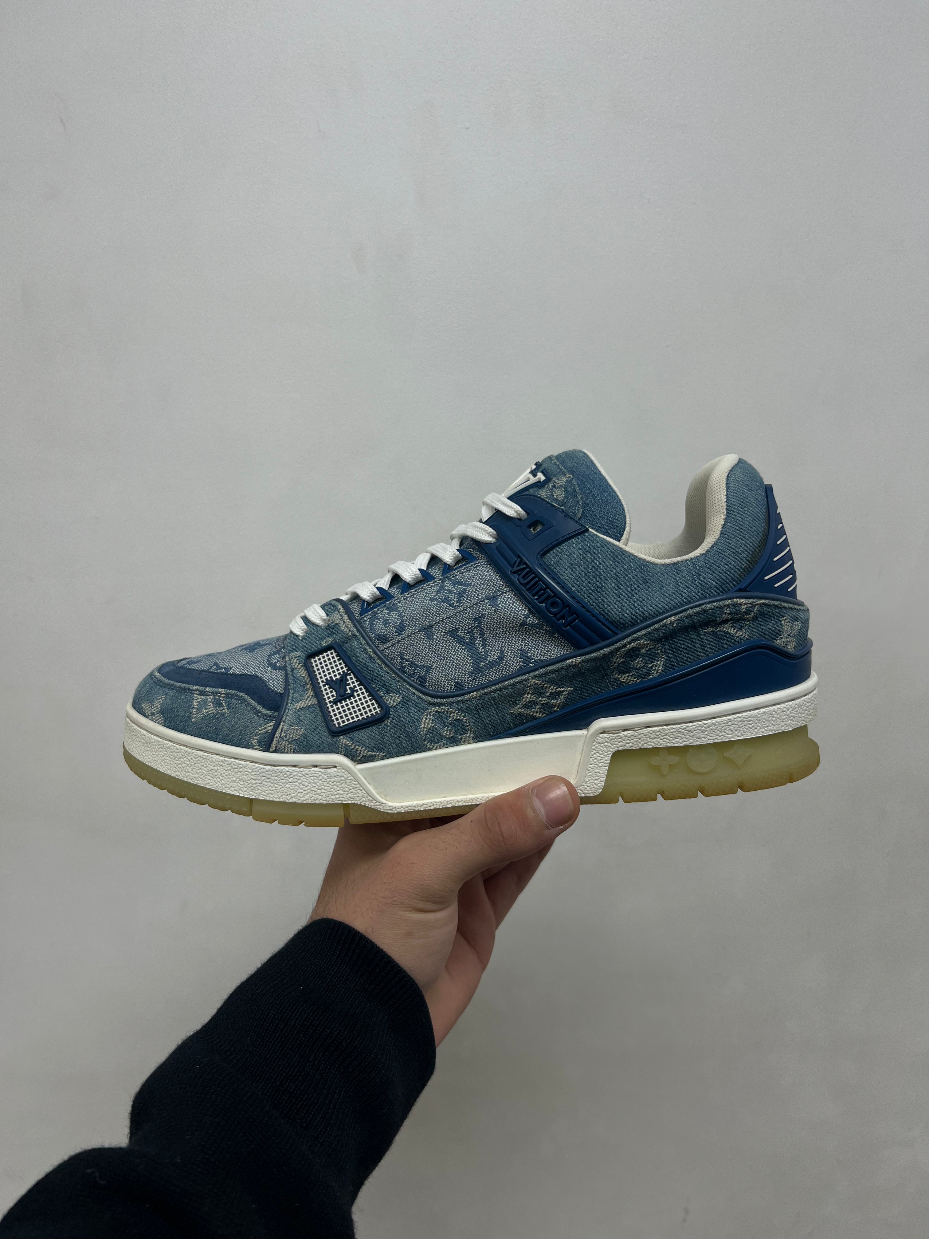 Louis Vuitton Denim Monogram Trainer Sneakers