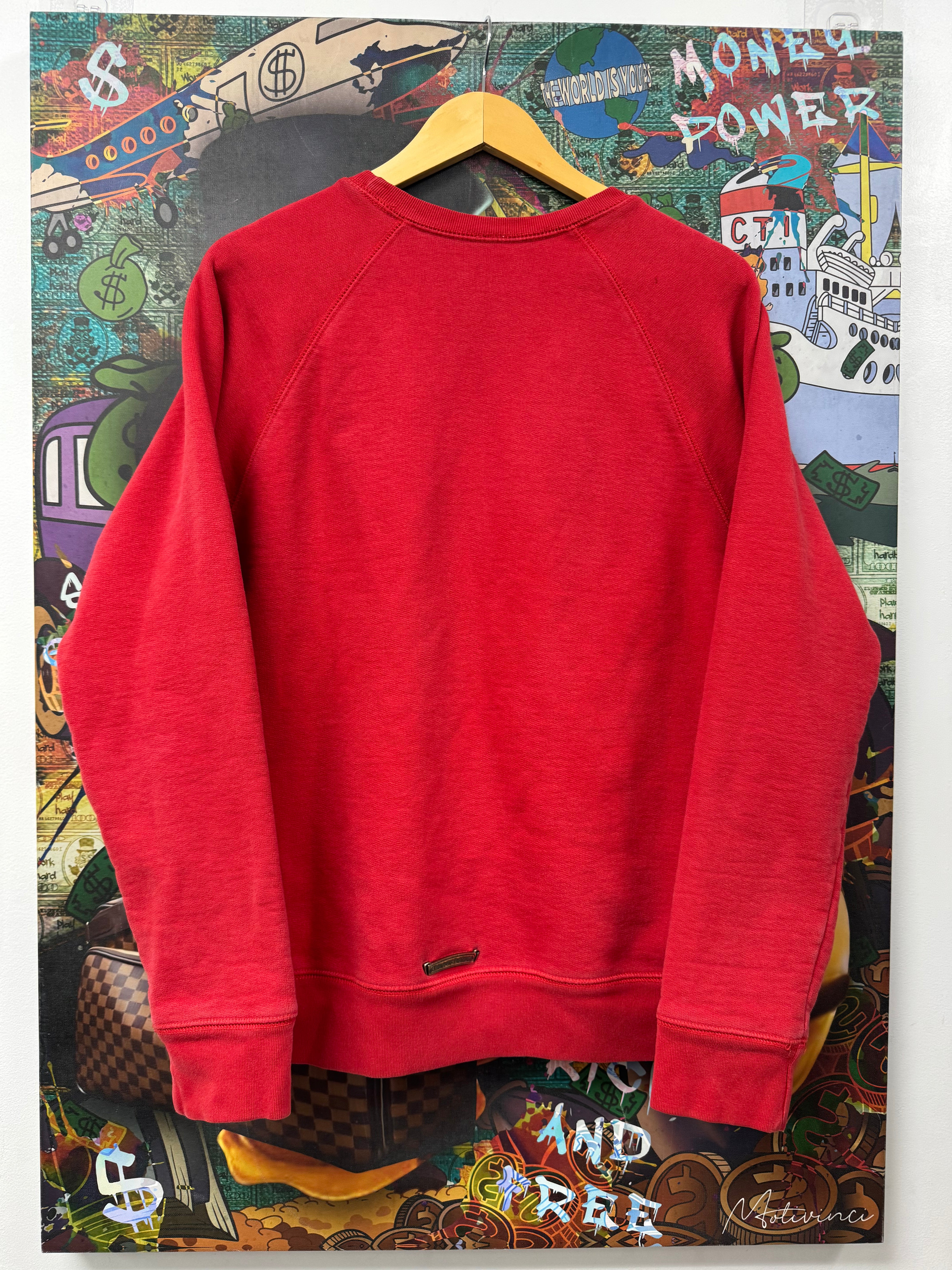 Chrome Hearts Red White King Taco Crewneck