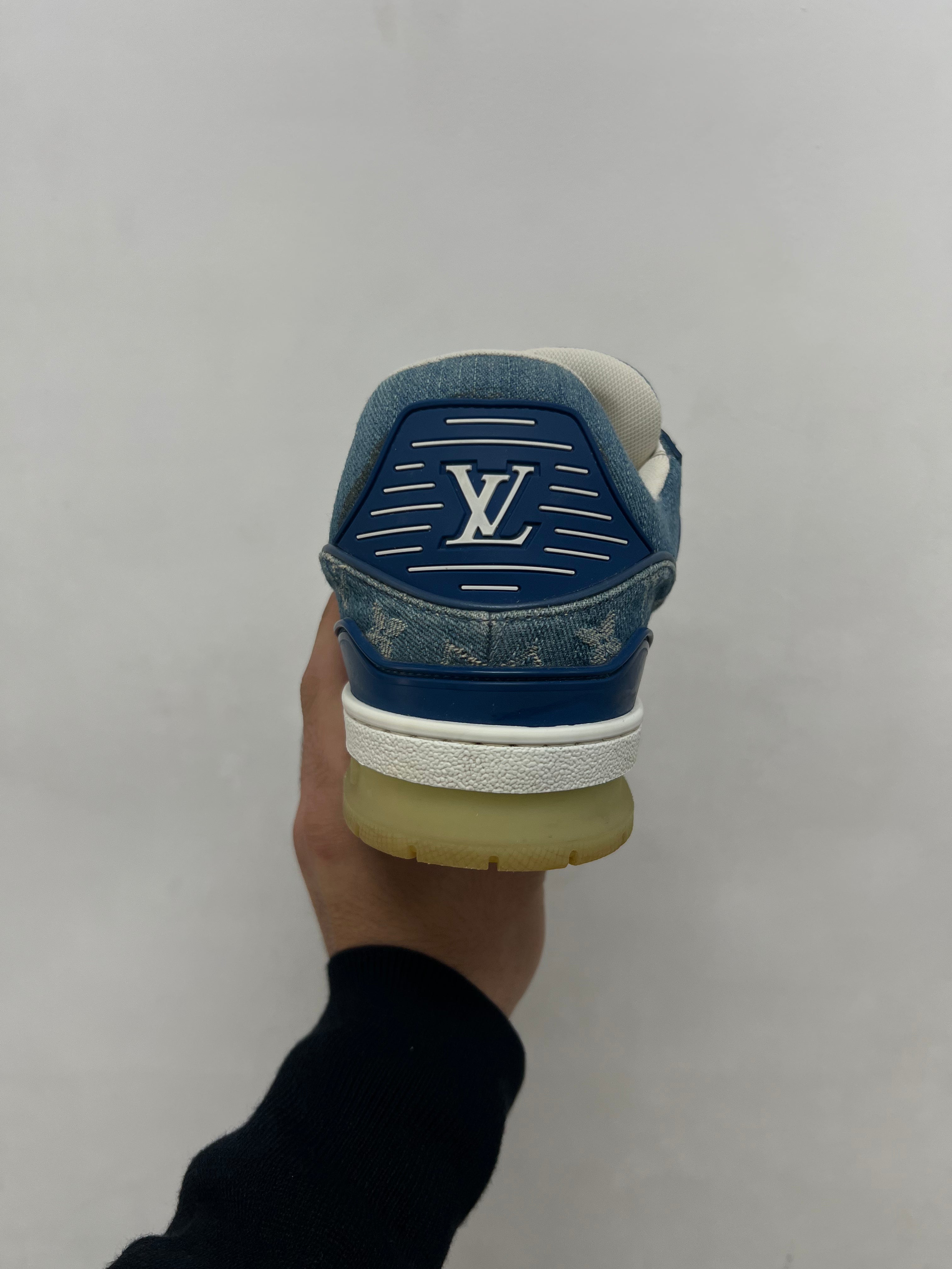 Louis Vuitton Denim Monogram Trainer Sneakers