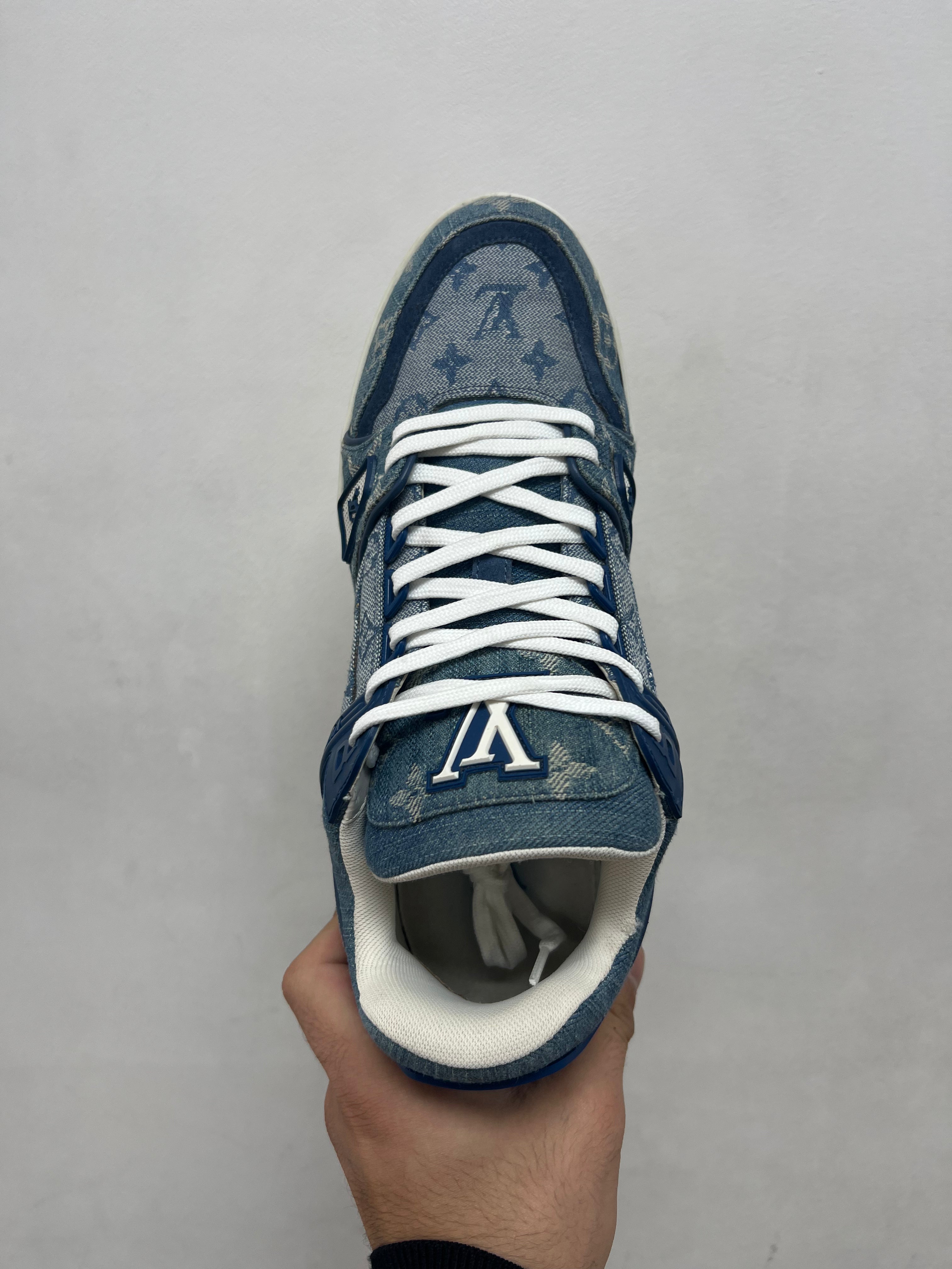 Louis Vuitton Denim Monogram Trainer Sneakers
