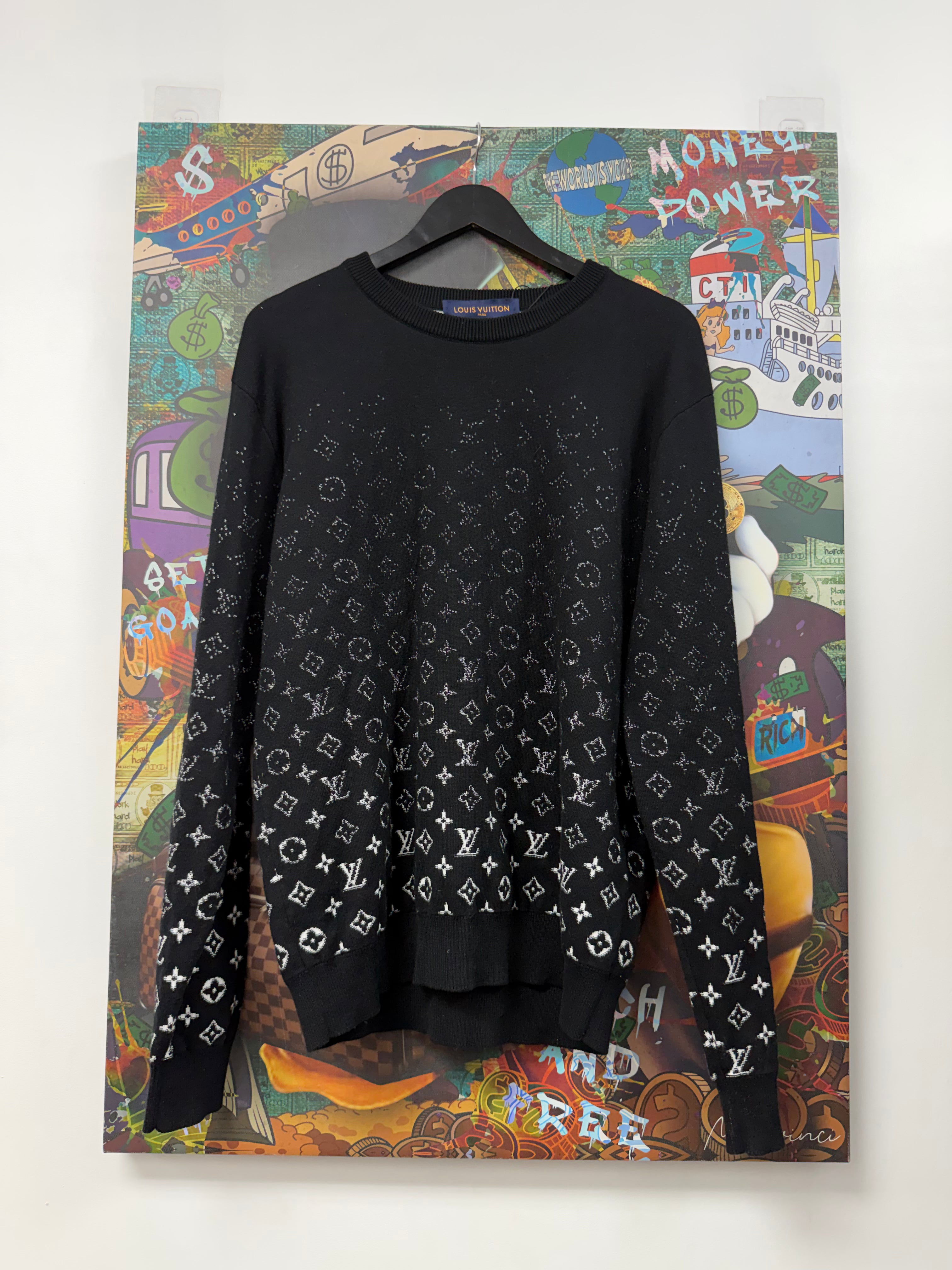Louis Vuitton Black Gradient Monogram Crewneck