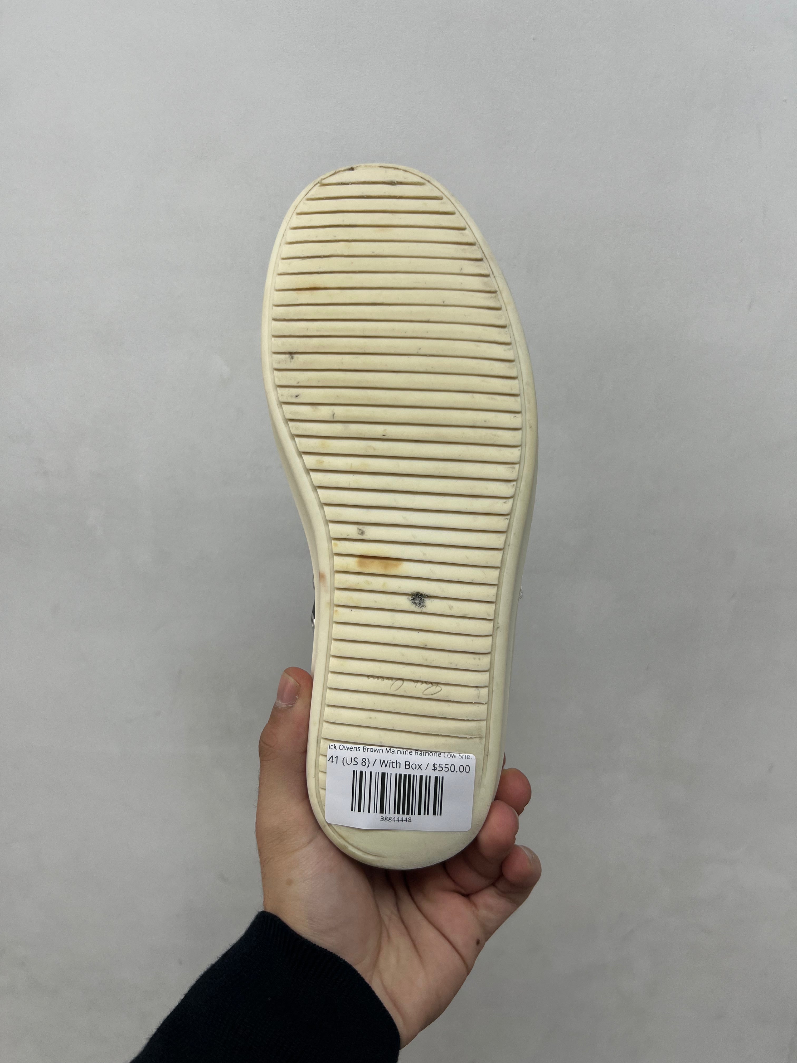 Rick Owens Brown Mainline Ramone Low Sneakers