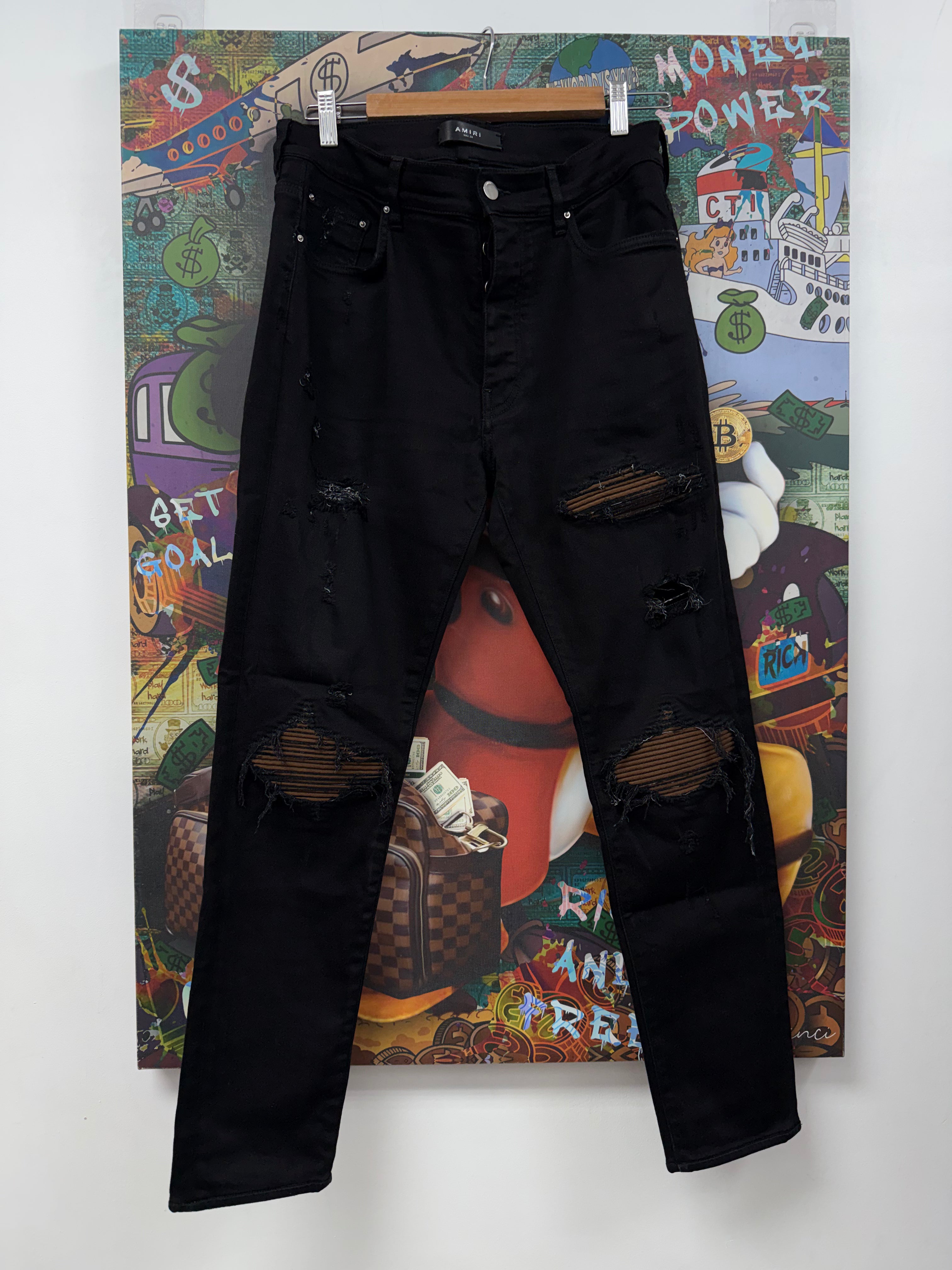 Amiri MX1 Black Brown Patch (Tailored) Jeans