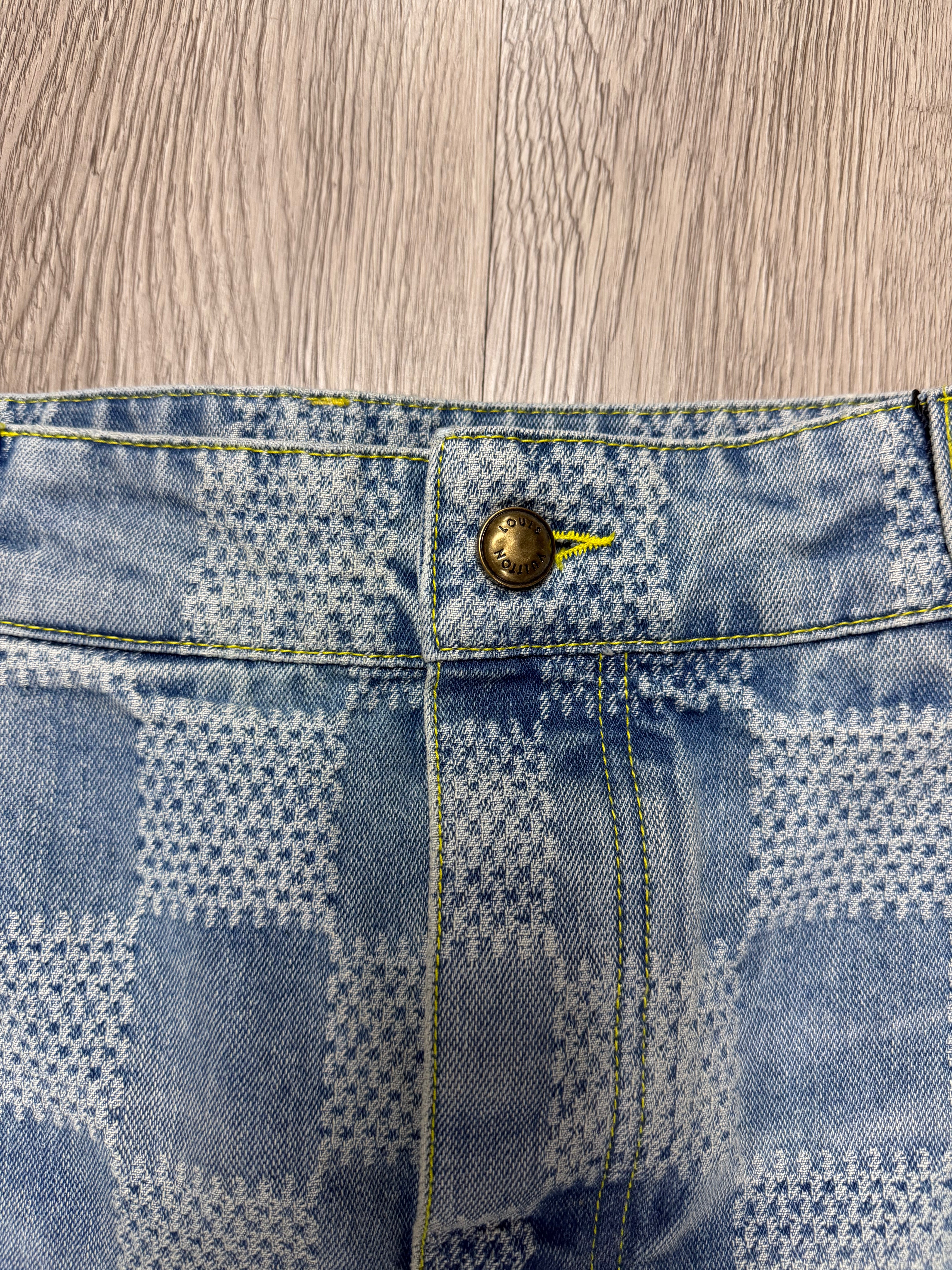 Louis Vuitton Light Wash Damier Jeans