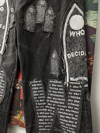 WDW Grey Denim Patch Jeans Used