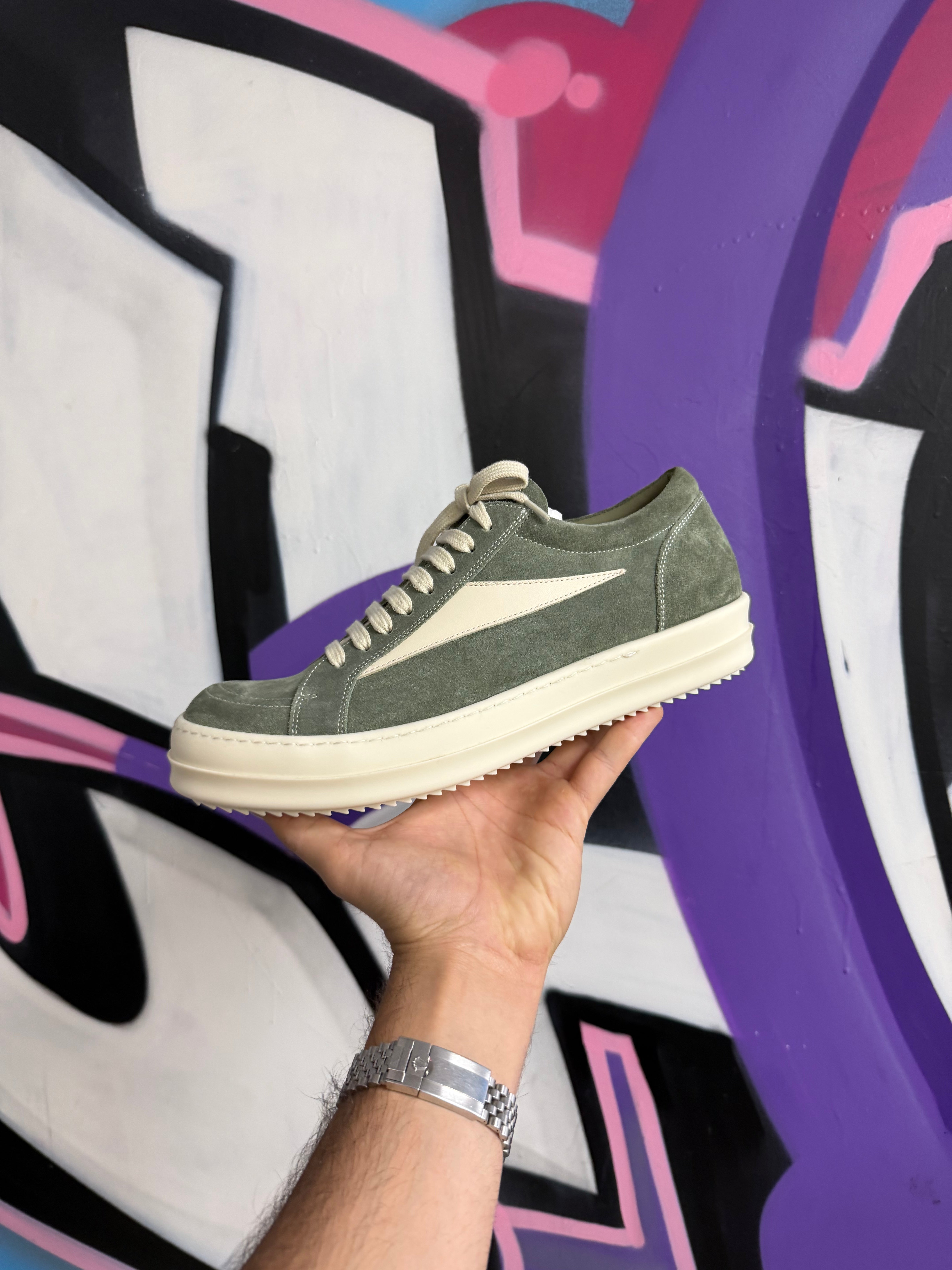 Rick Owens Celadon Vintage 'Mainline' Sneakers