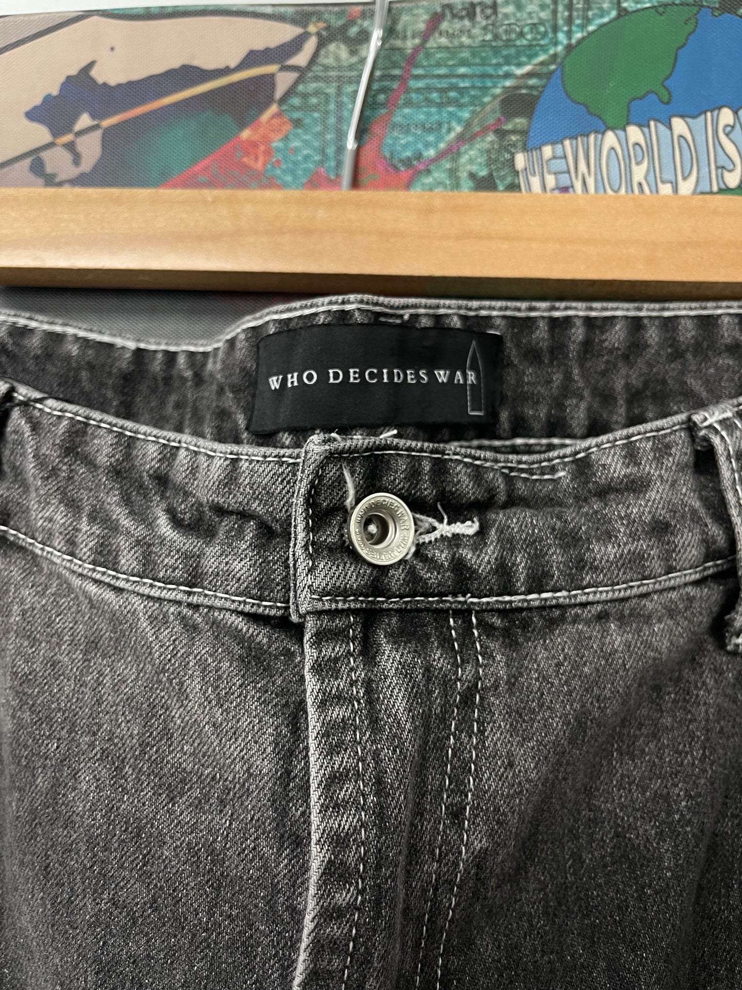 WDW Grey Denim Patch Jeans Used