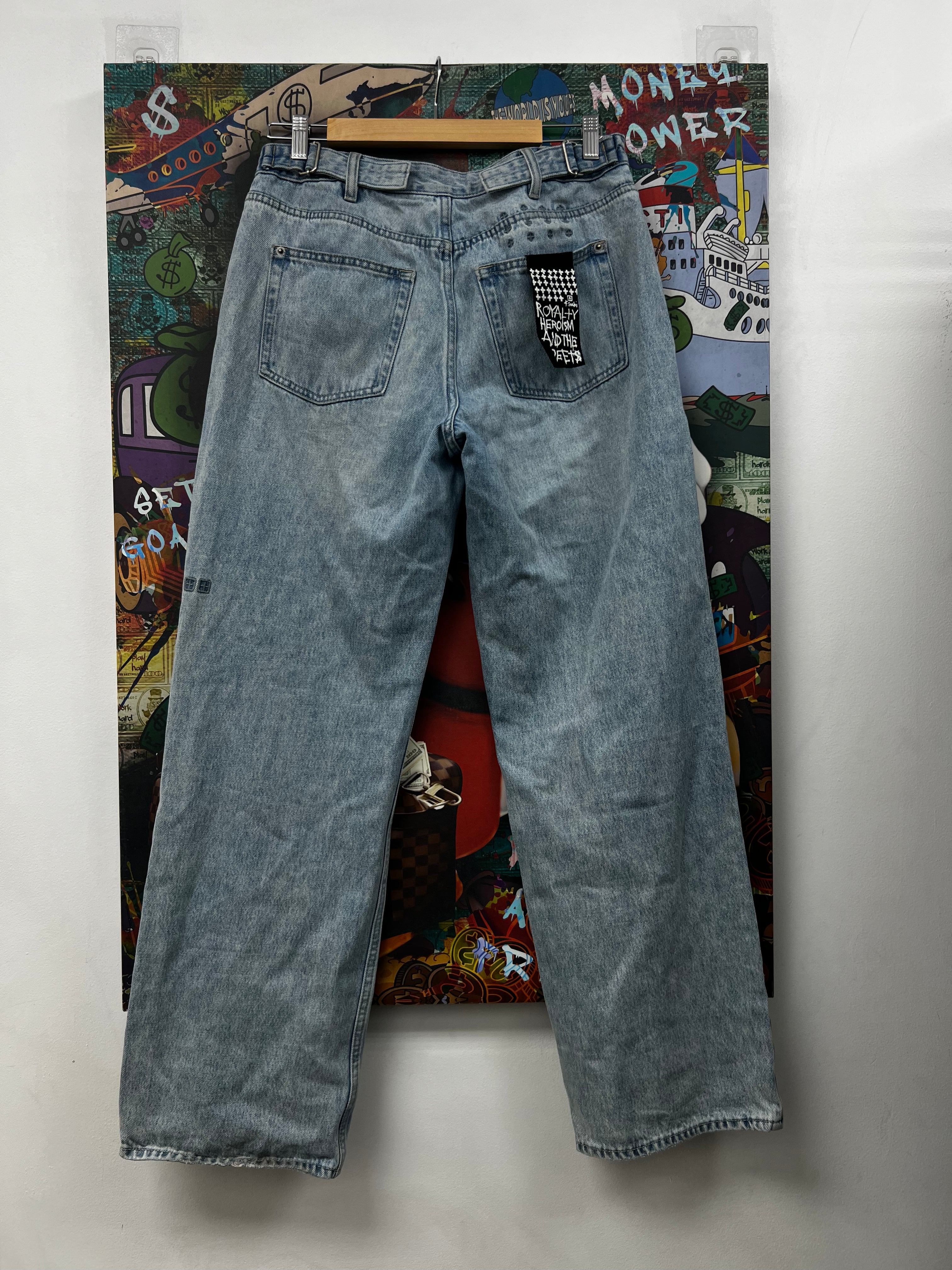 Ksubi Light Wash Wide Leg Jeans