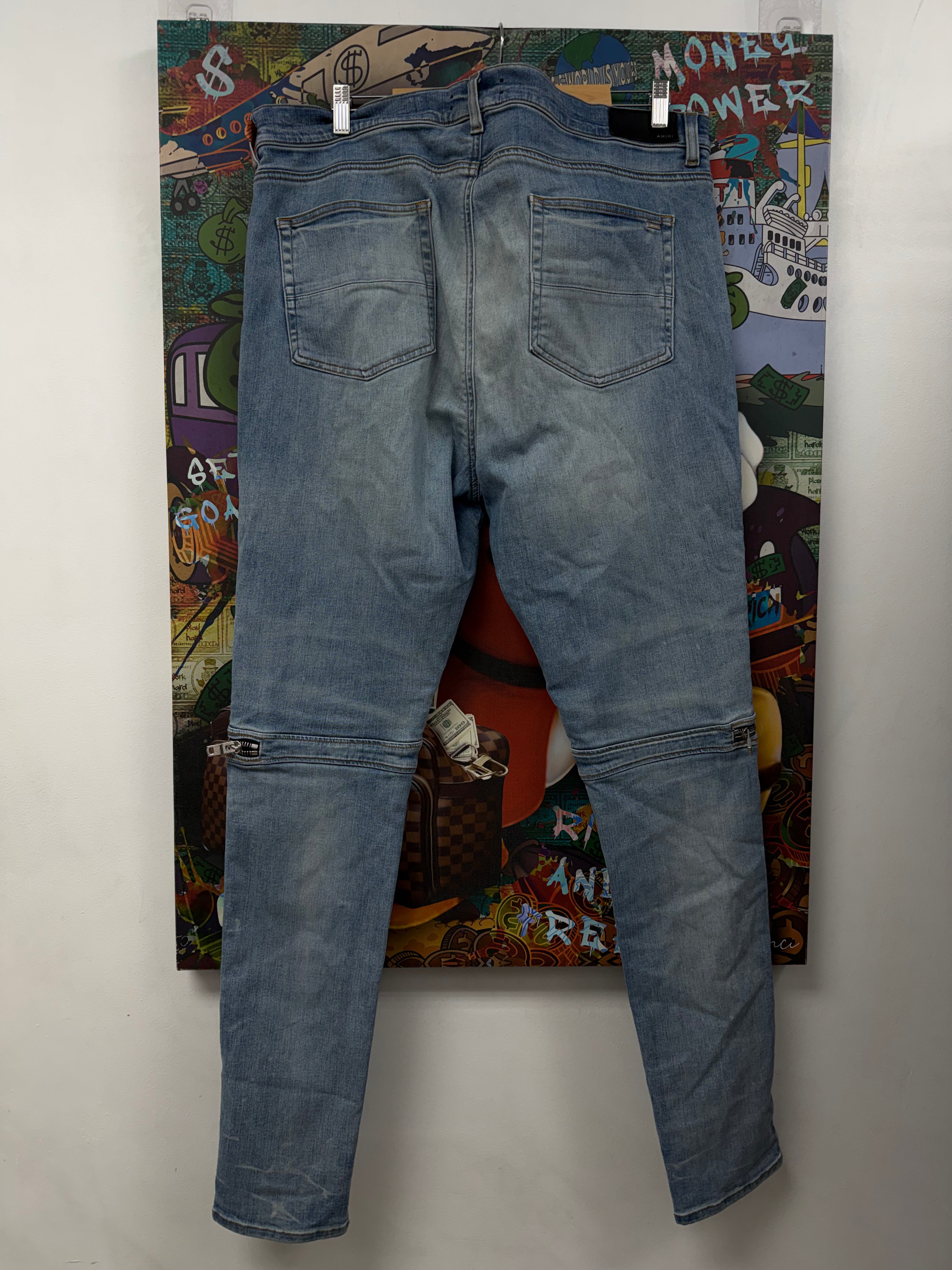 Amiri MX2 Light Wash Camo Jeans