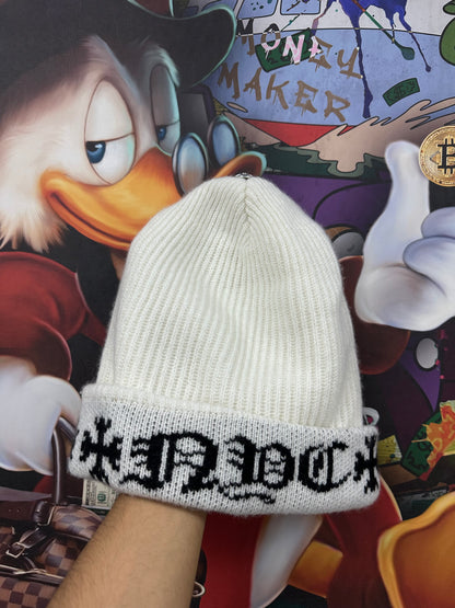 Chrome Hearts Big Daddy Cashmere Beanie White Black New OS N/A
