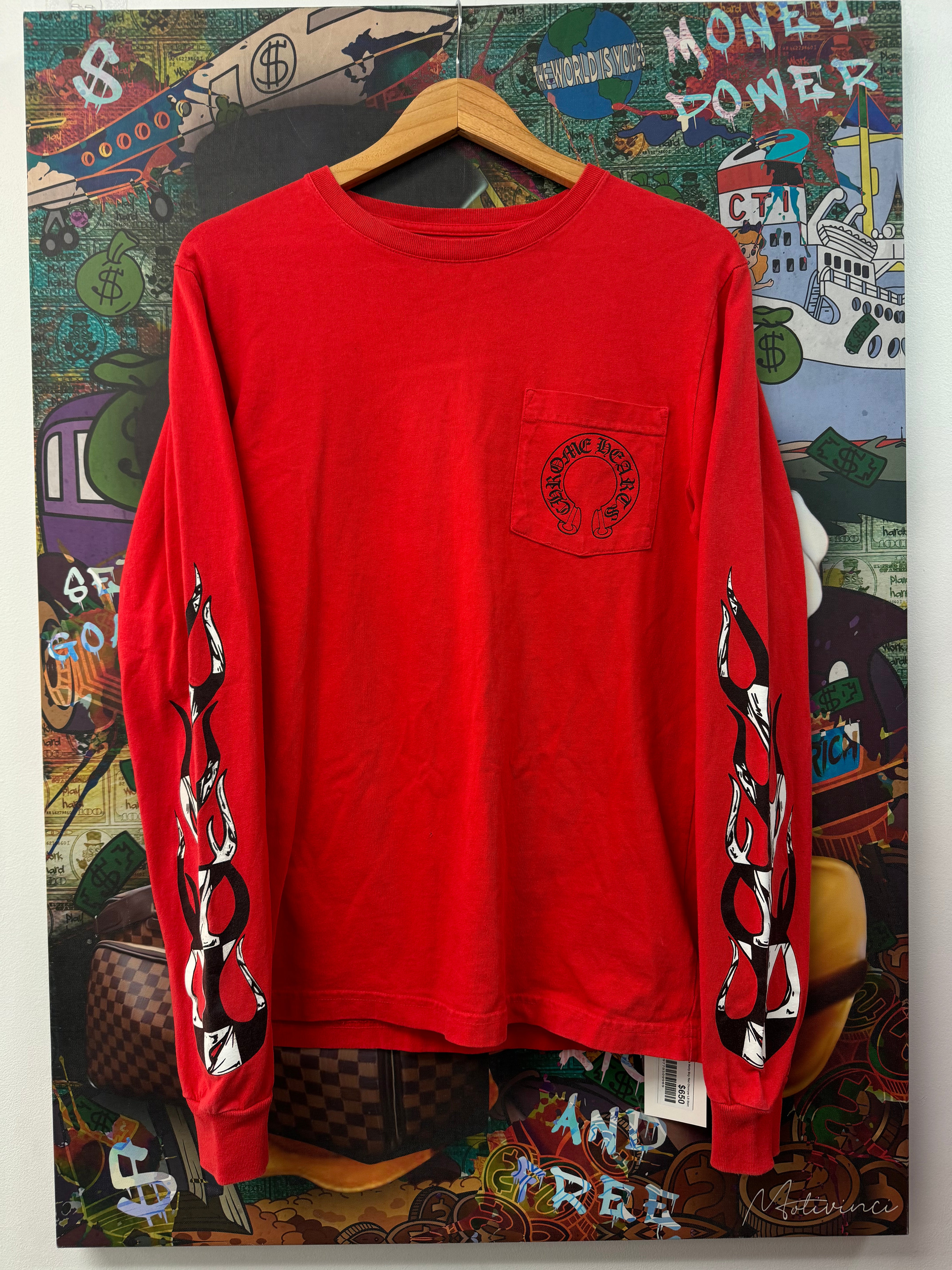 Chrome Hearts Matty Boy Red Chomper LS Shirt