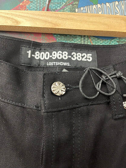 LOST SHDWS Black Black Denim  New With Tags